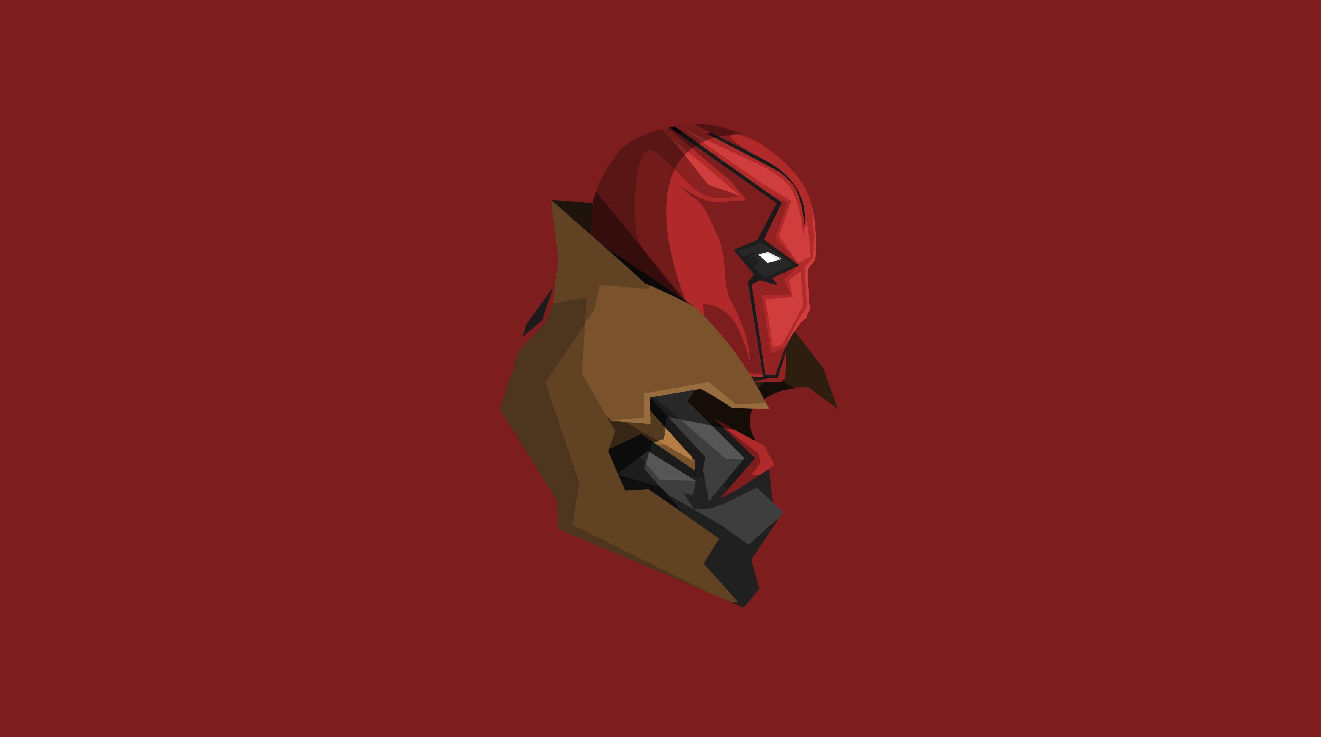 Batman Red Hood Minimal Artwork 4K 8K Wallpapers, HD Wallpapers