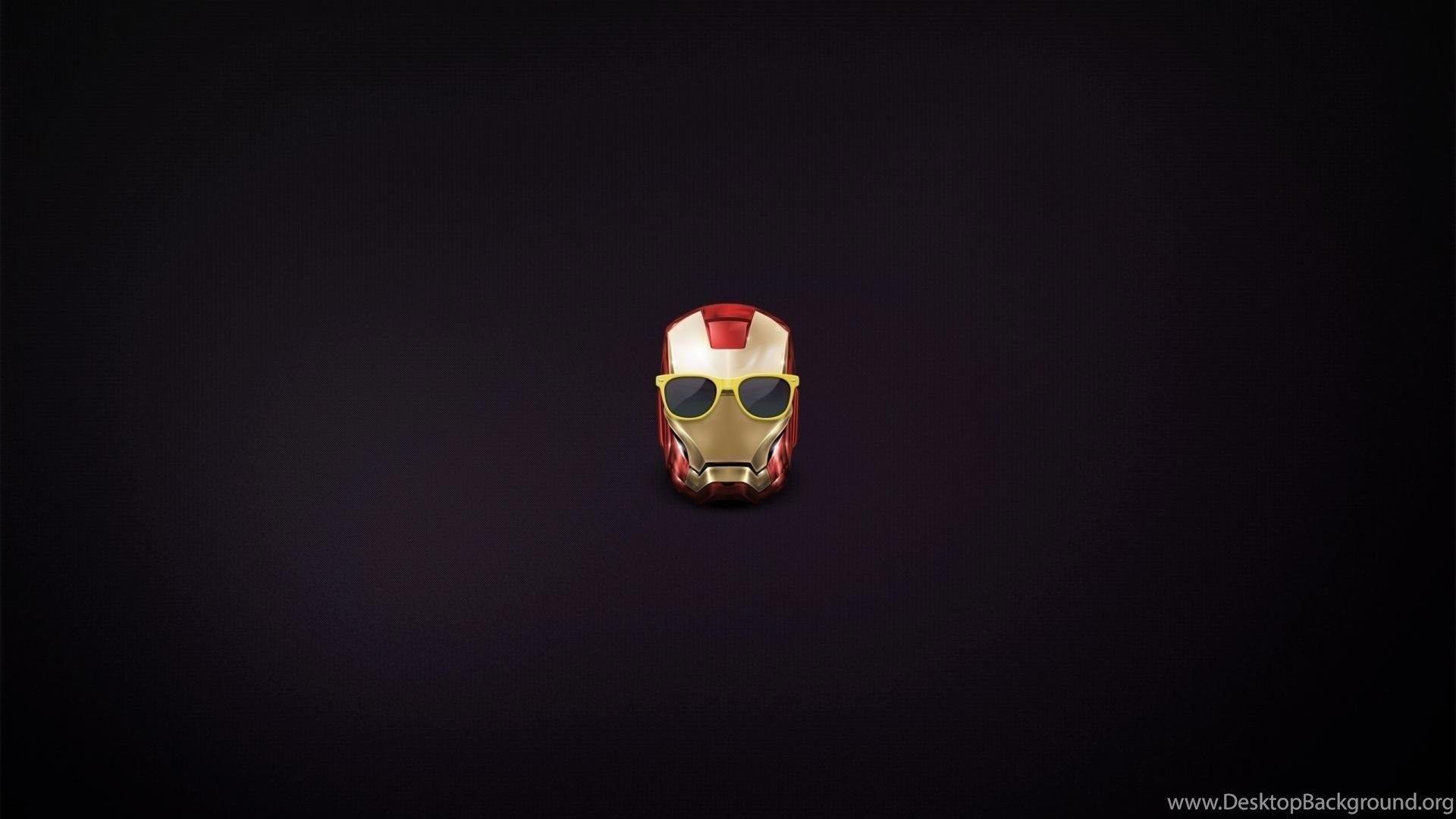 1920x1080 Iron Man Simple Background Sunglasses Wallpaper Desktop Background