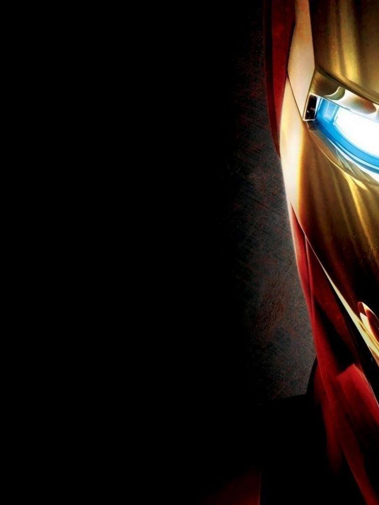 768x1024 Free download Iron Man simple Face Full HD Desktop Wallpaper