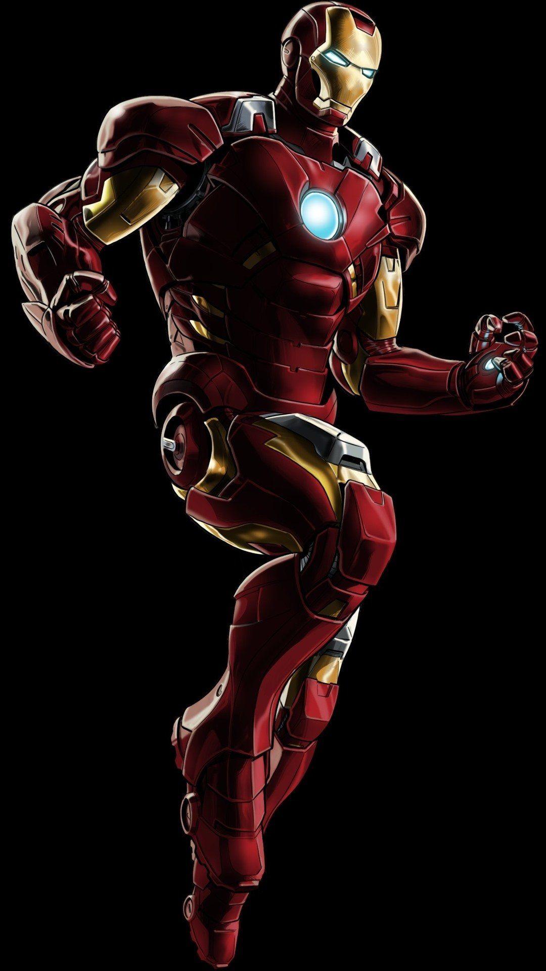 1080x1920 iPhone Black Full HD Iron Man Wallpaper