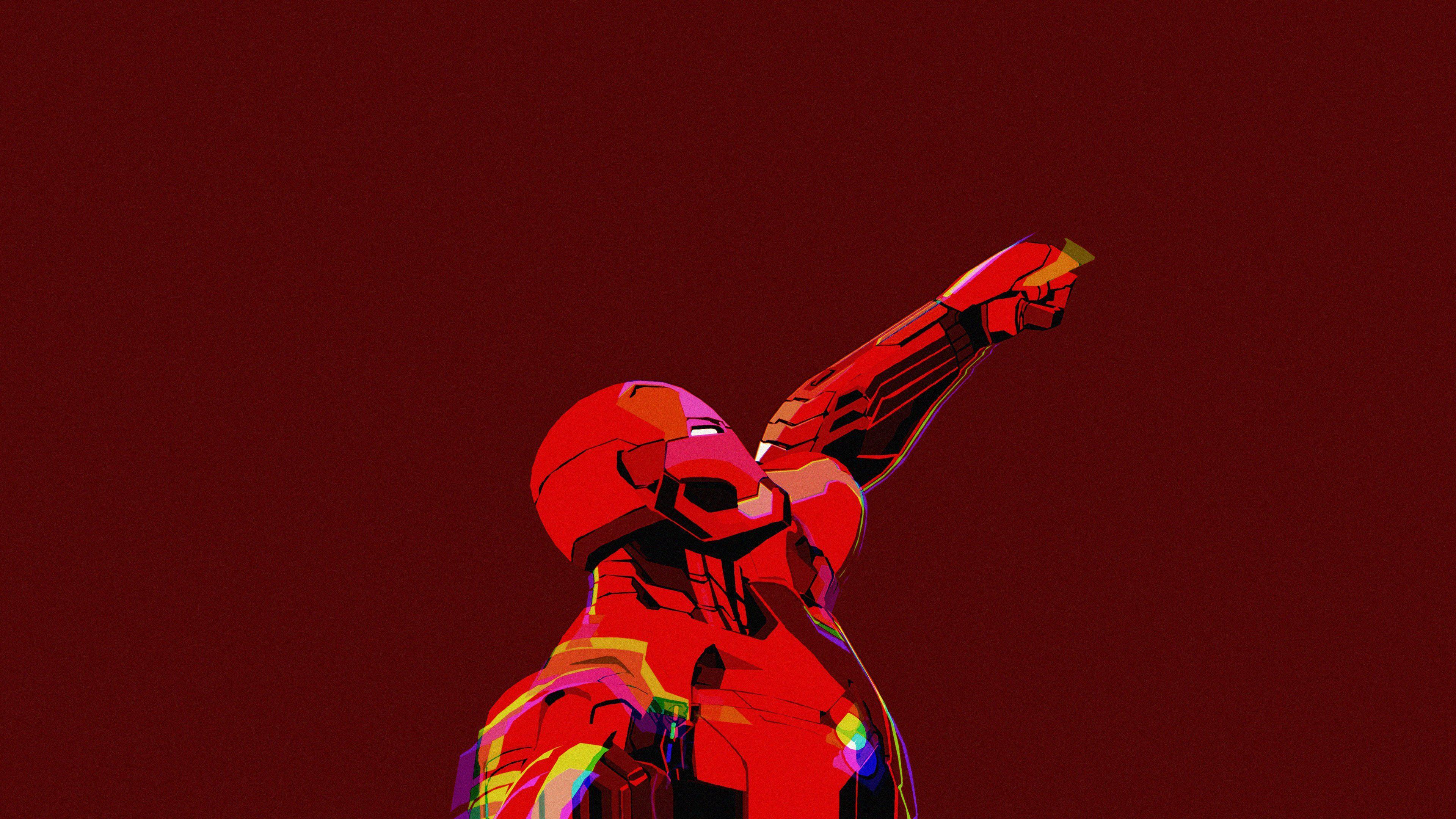 3840x2160 High Resolution Iron Man Wallpaper Minimalist
