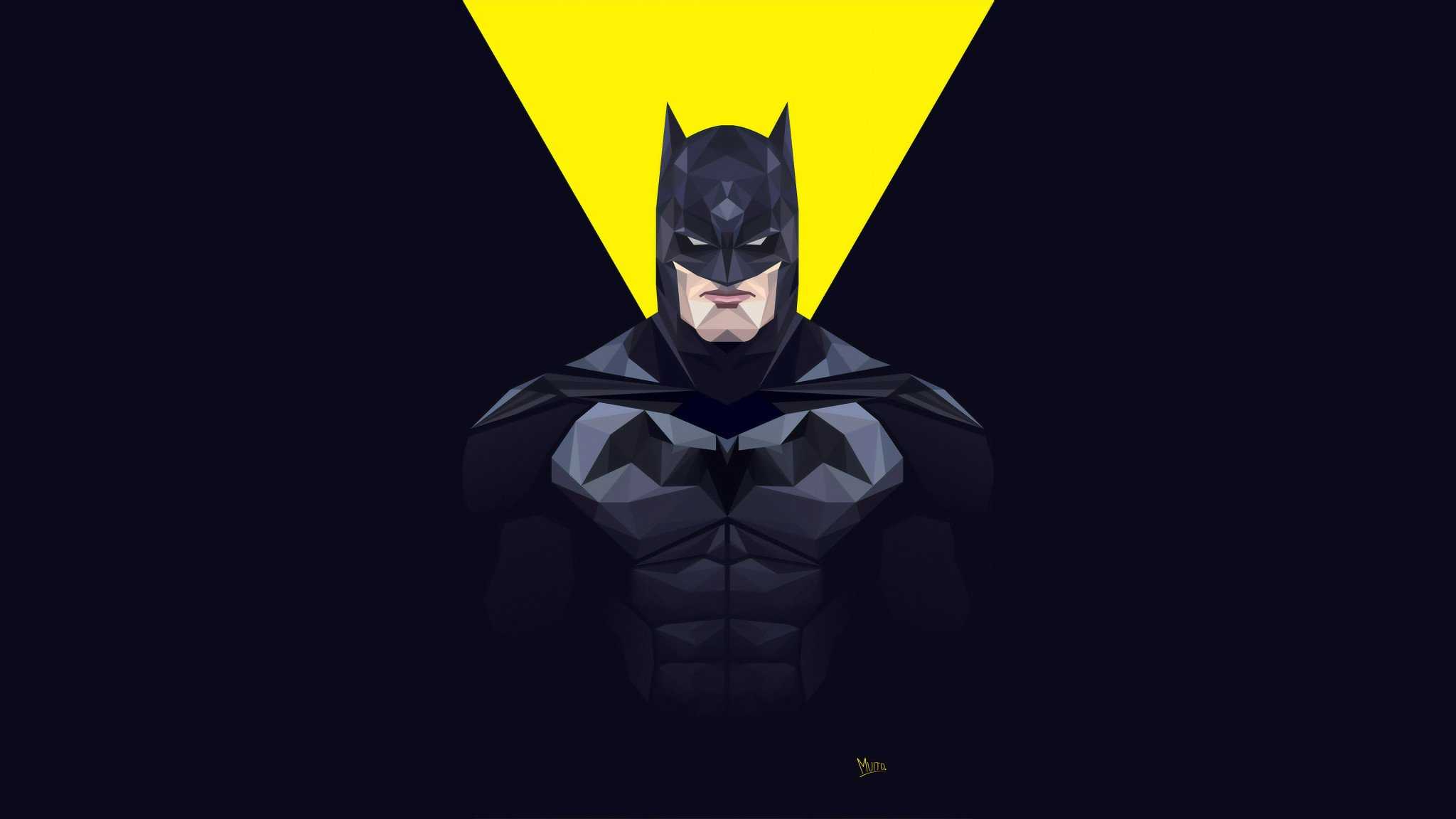 2048x1152 Batman Minimal 4K HD Wallpaper (2048x1152)
