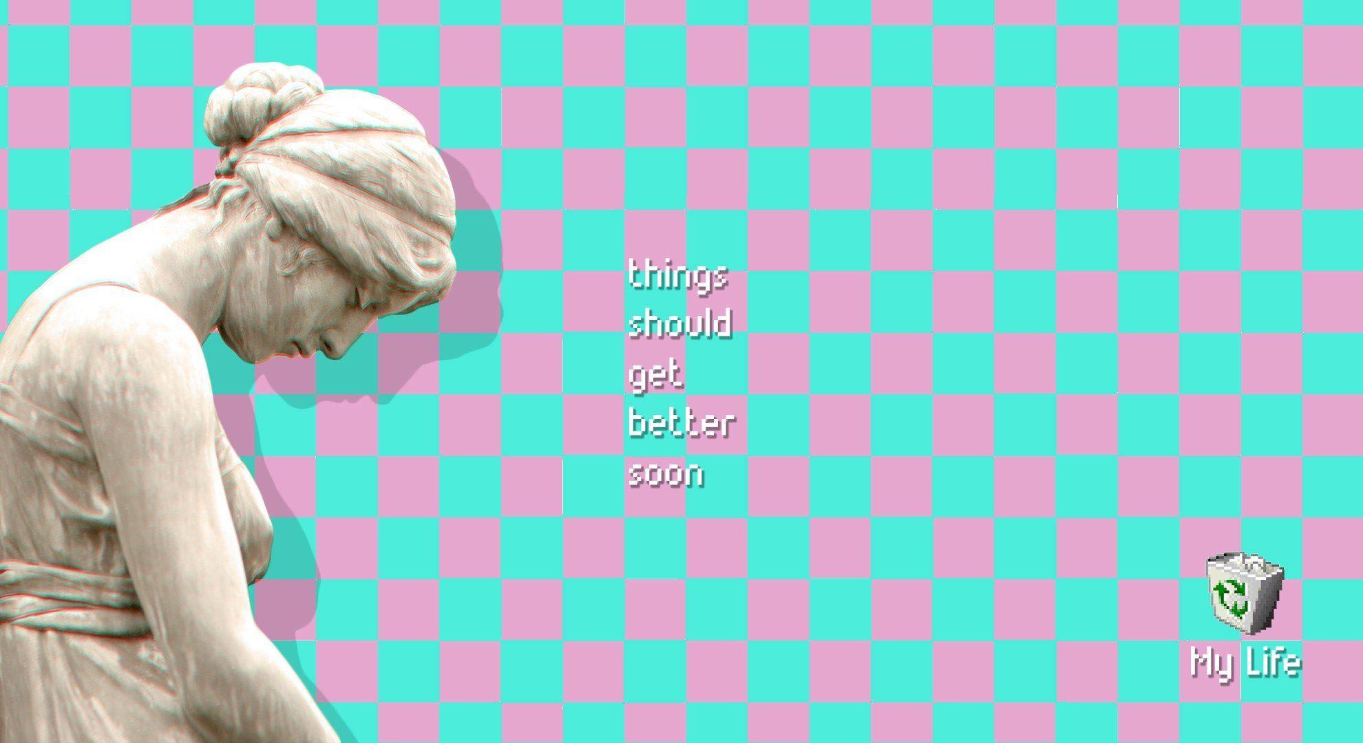 1980x1080 vaporwave, Depressing, Sadness, Retro computers, Vintage