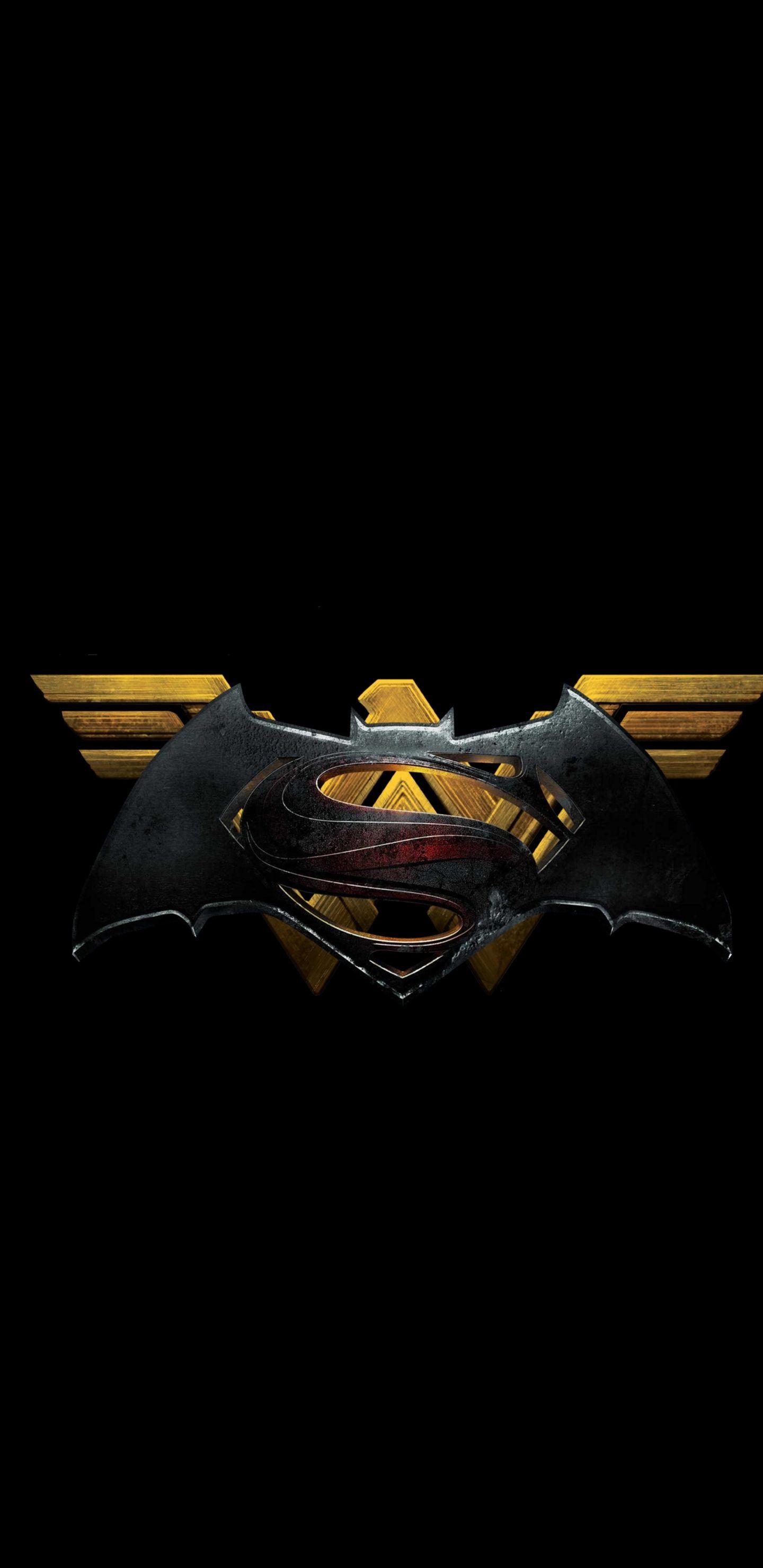 1440x2960 Download 1440x2960 wallpaper logo, wonder woman, superman, batman