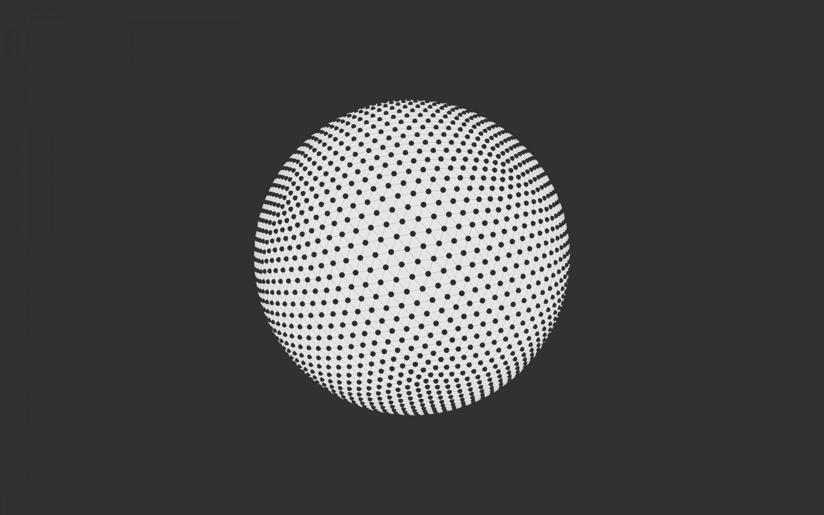 2880x1800 Download 2880x1800 Ball, Black Dots, Monochrome Wallpaper