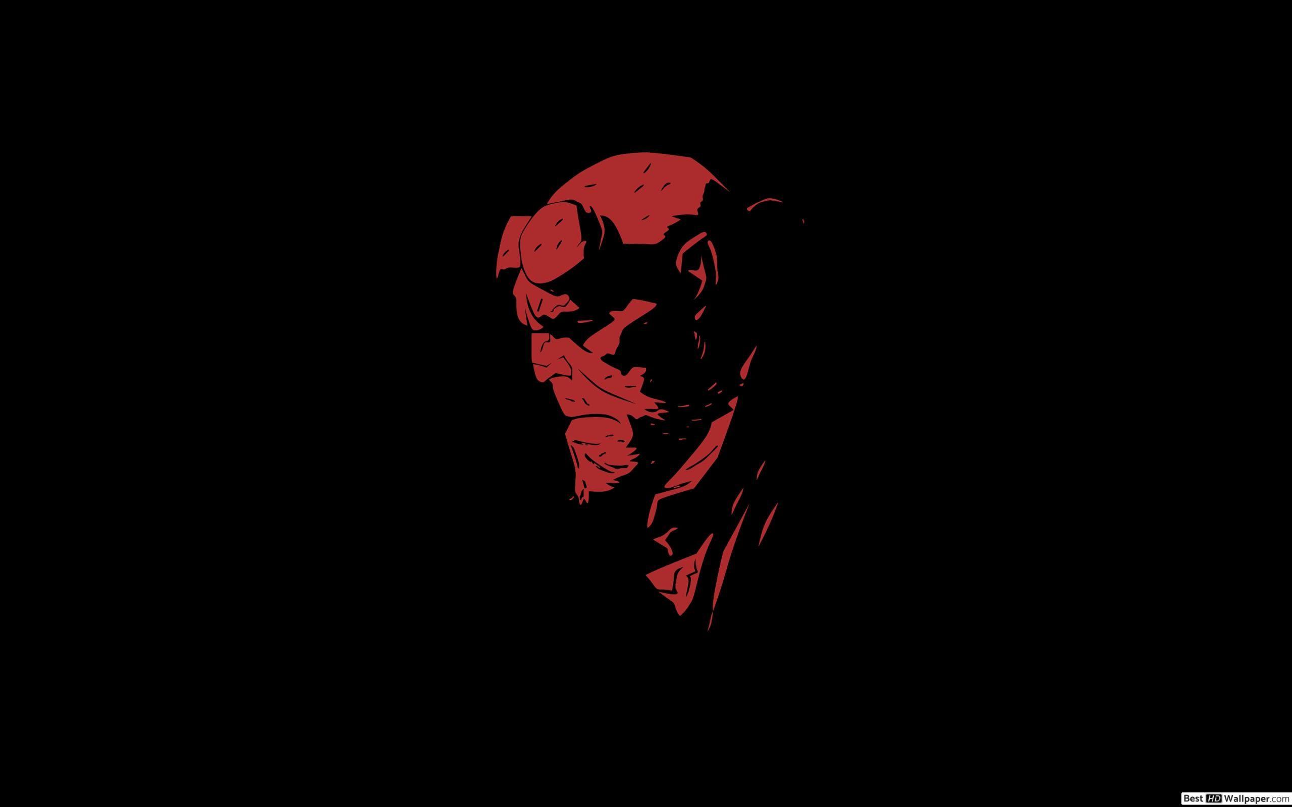 2560x1600 Hellboy red and black minimalist HD wallpaper download