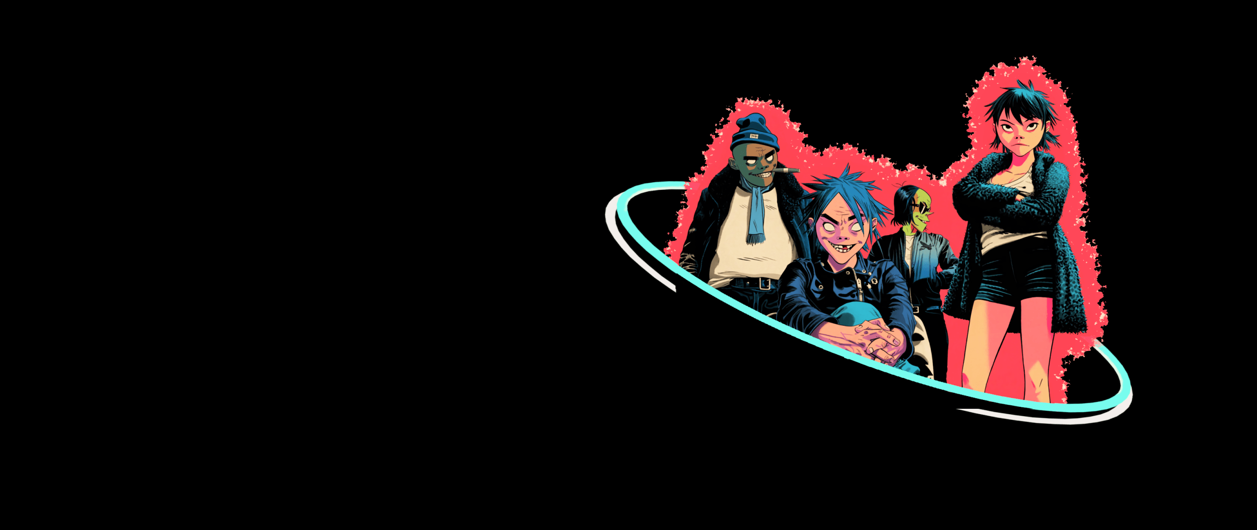 2560x1080 I wanted a Gorillaz wallpaper but I couldn't find a cool one, so I