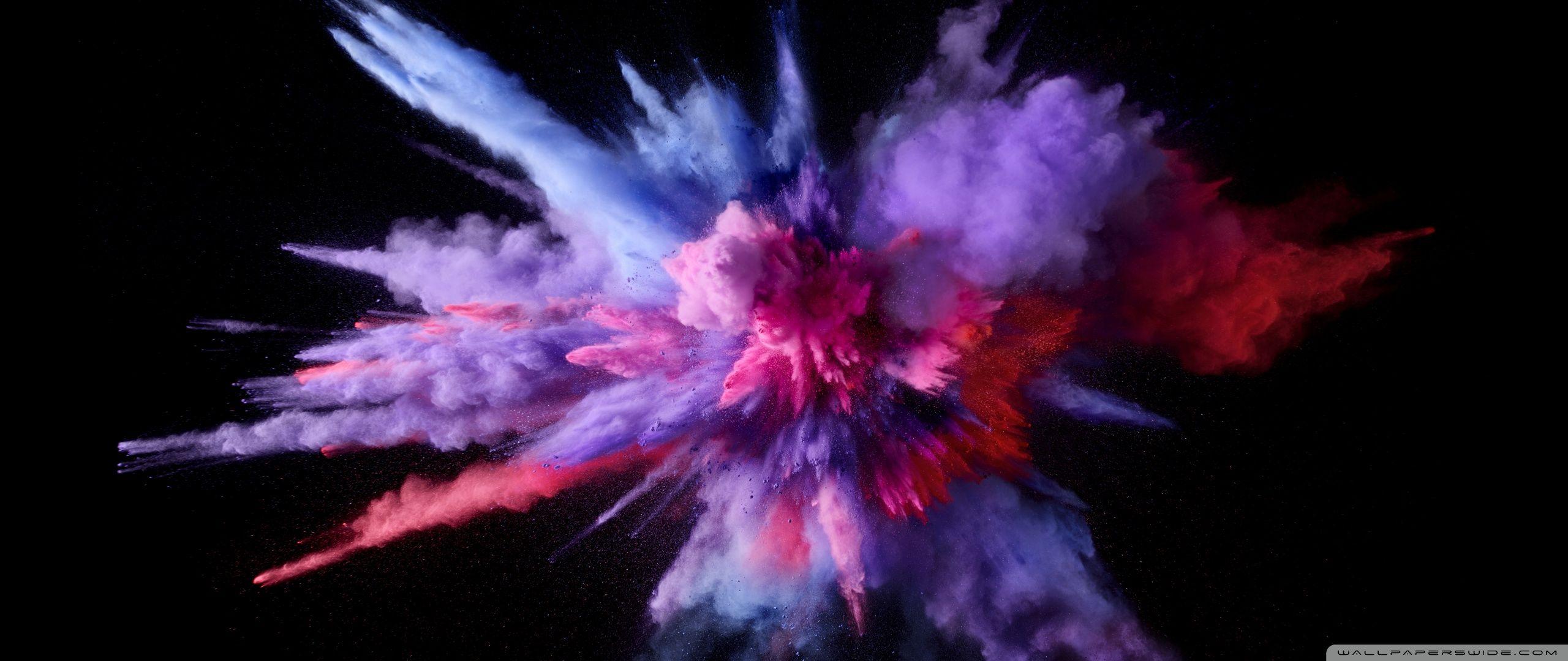 2560x1080 Purple Color Burst Ultra HD Desktop Background Wallpaper