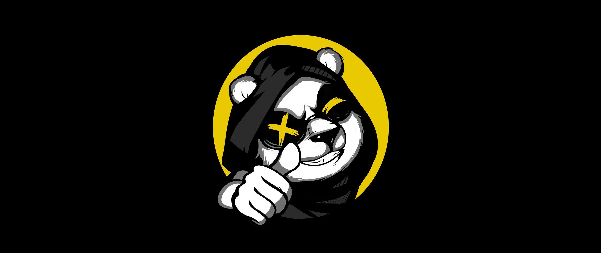 2560x1080 Cool Panda Thumb Up Minimal 4k 2560x1080 Resolution HD
