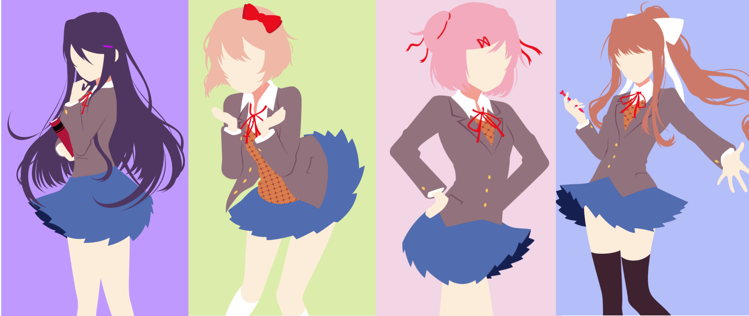 2560x1080 Media There is a massive lack of ultrawide Doki Doki wallpaper
