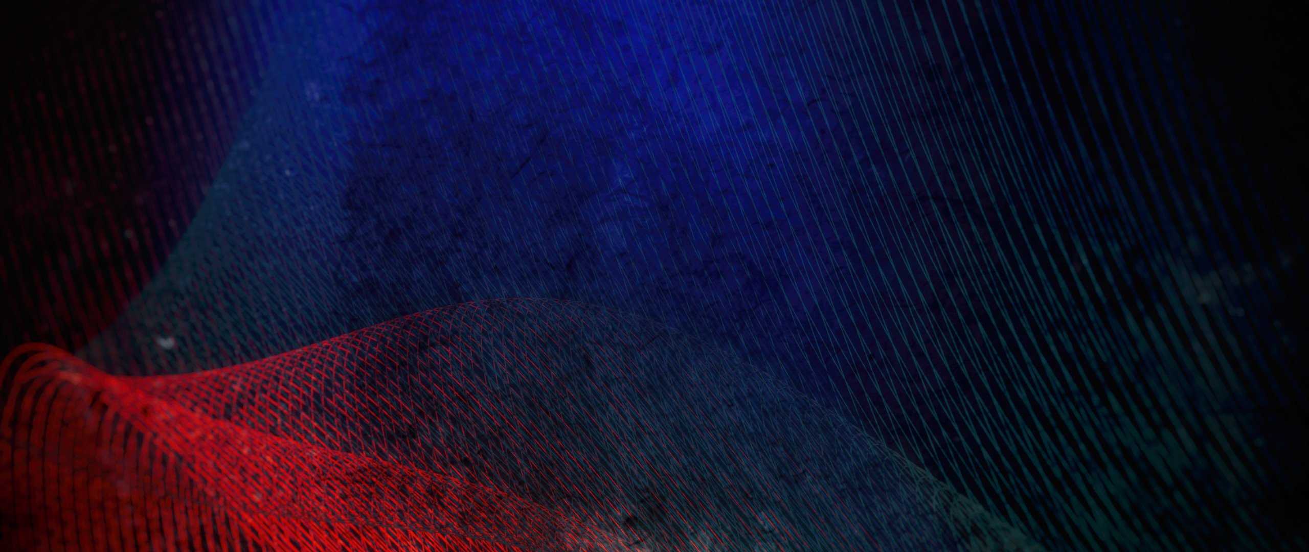 2560x1080 Red Blue Waves HD Wallpaper (2560x1080)