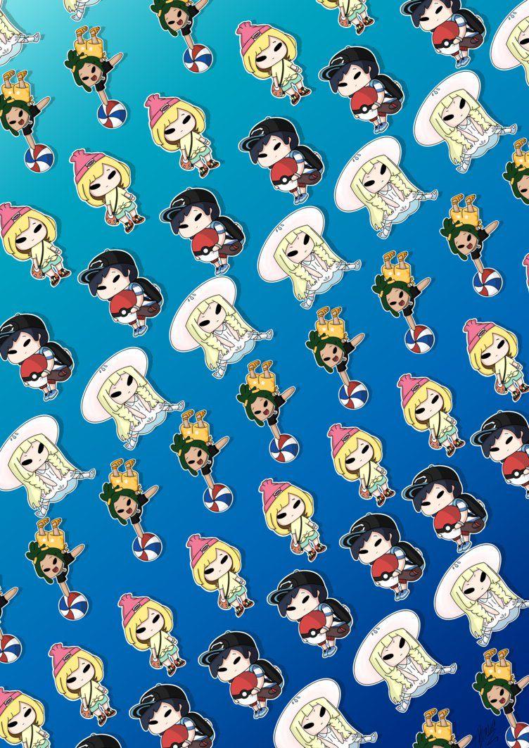 752x1063 Pokemon Sun Moon Character Wallpaper