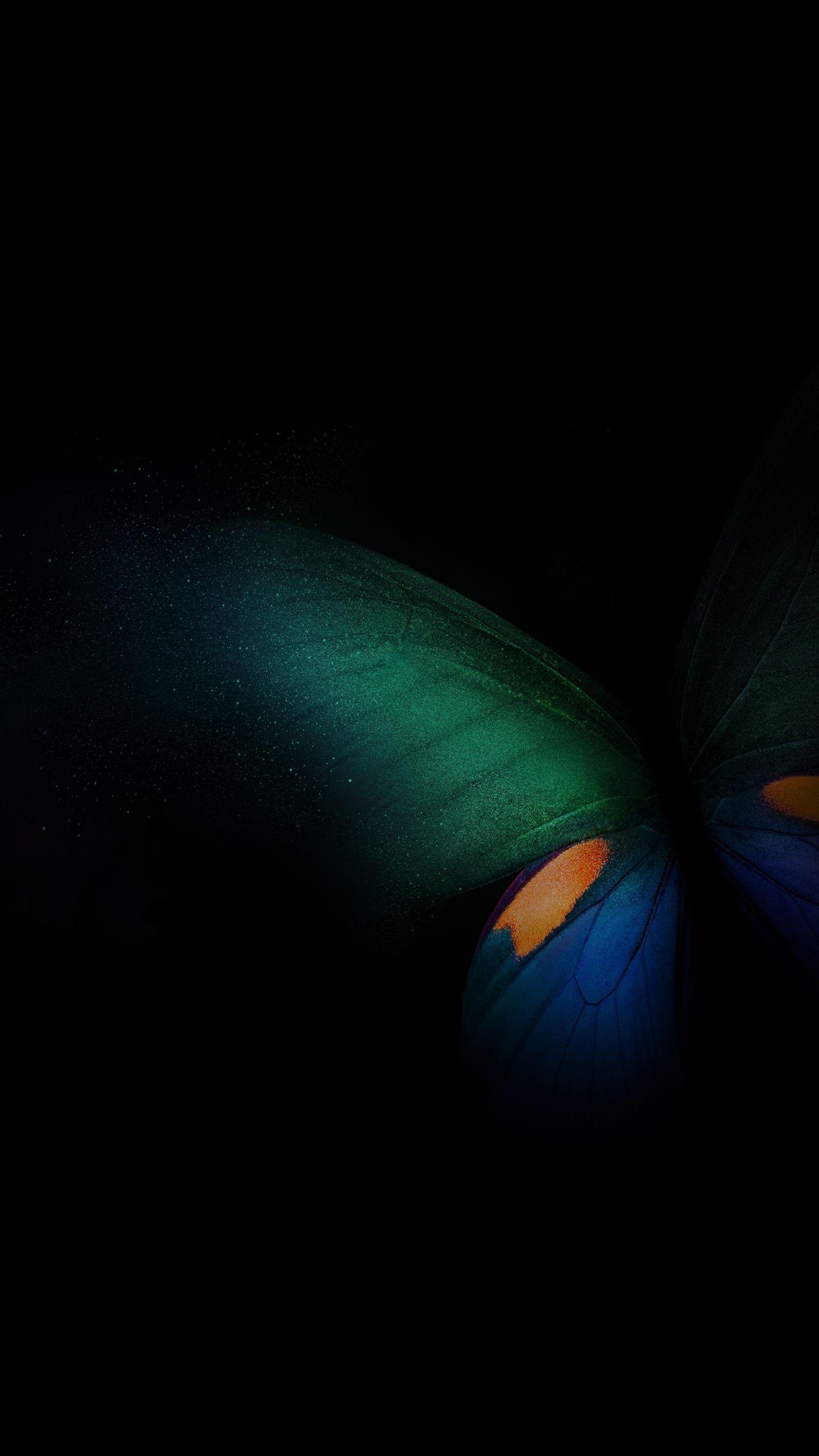 1440x2560 Download 1440x2560 wallpaper samsung galaxy fold, butterfly, green