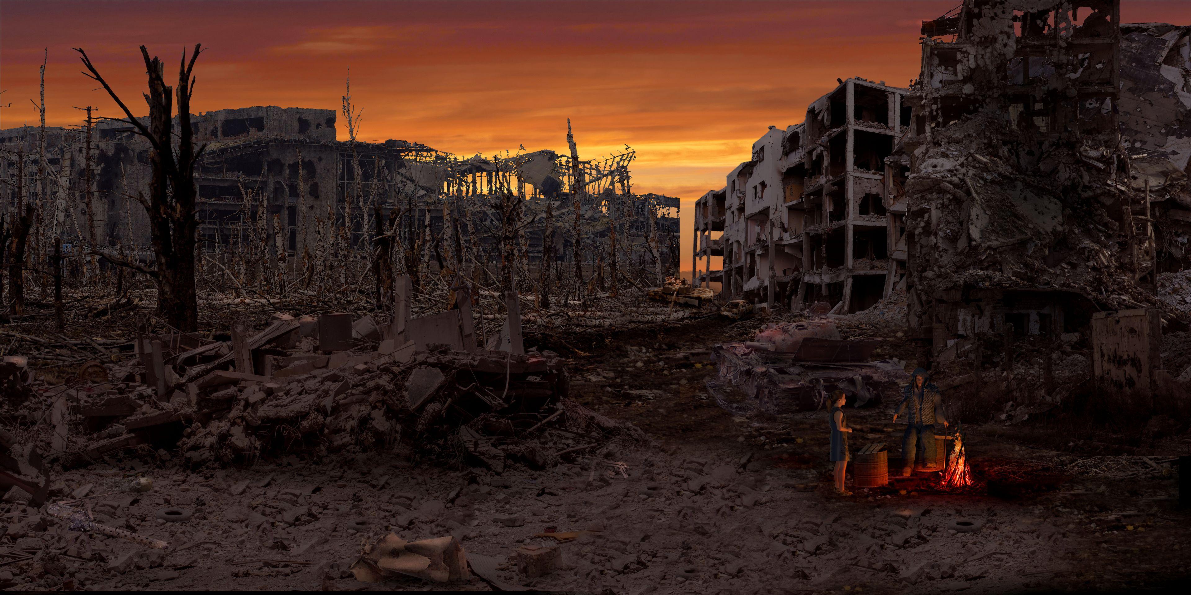 3840x1920 Dystopian Landscape