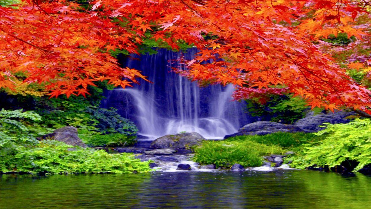 Autumn Waterfall Wallpapers - Top Free Autumn Waterfall Backgrounds ...