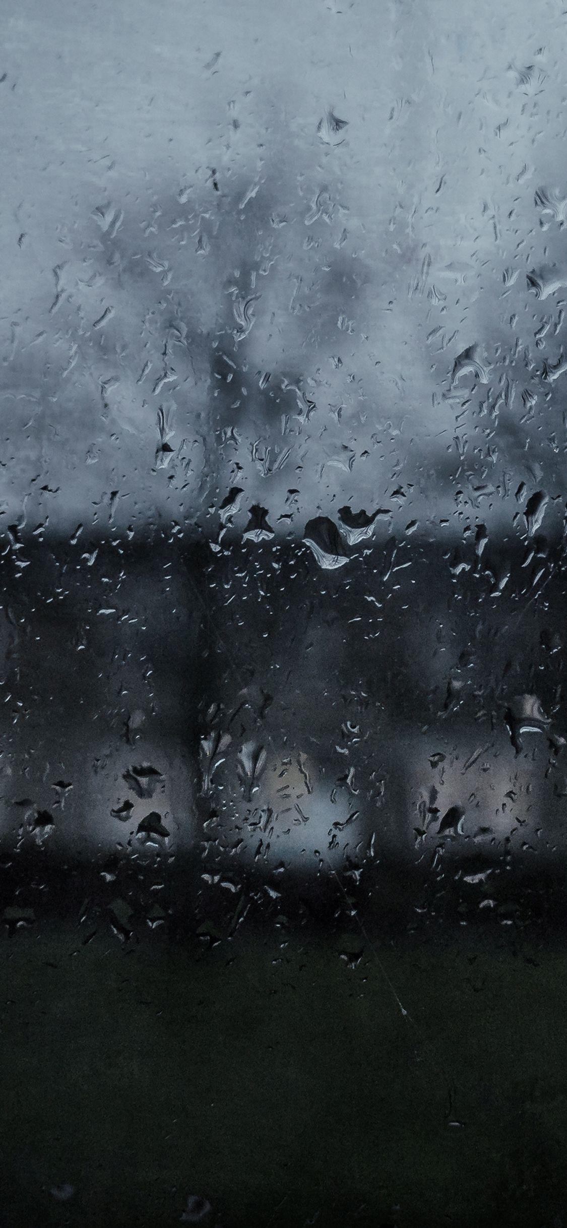 1125x2436 Rainy Window Wallpaper & Background Download