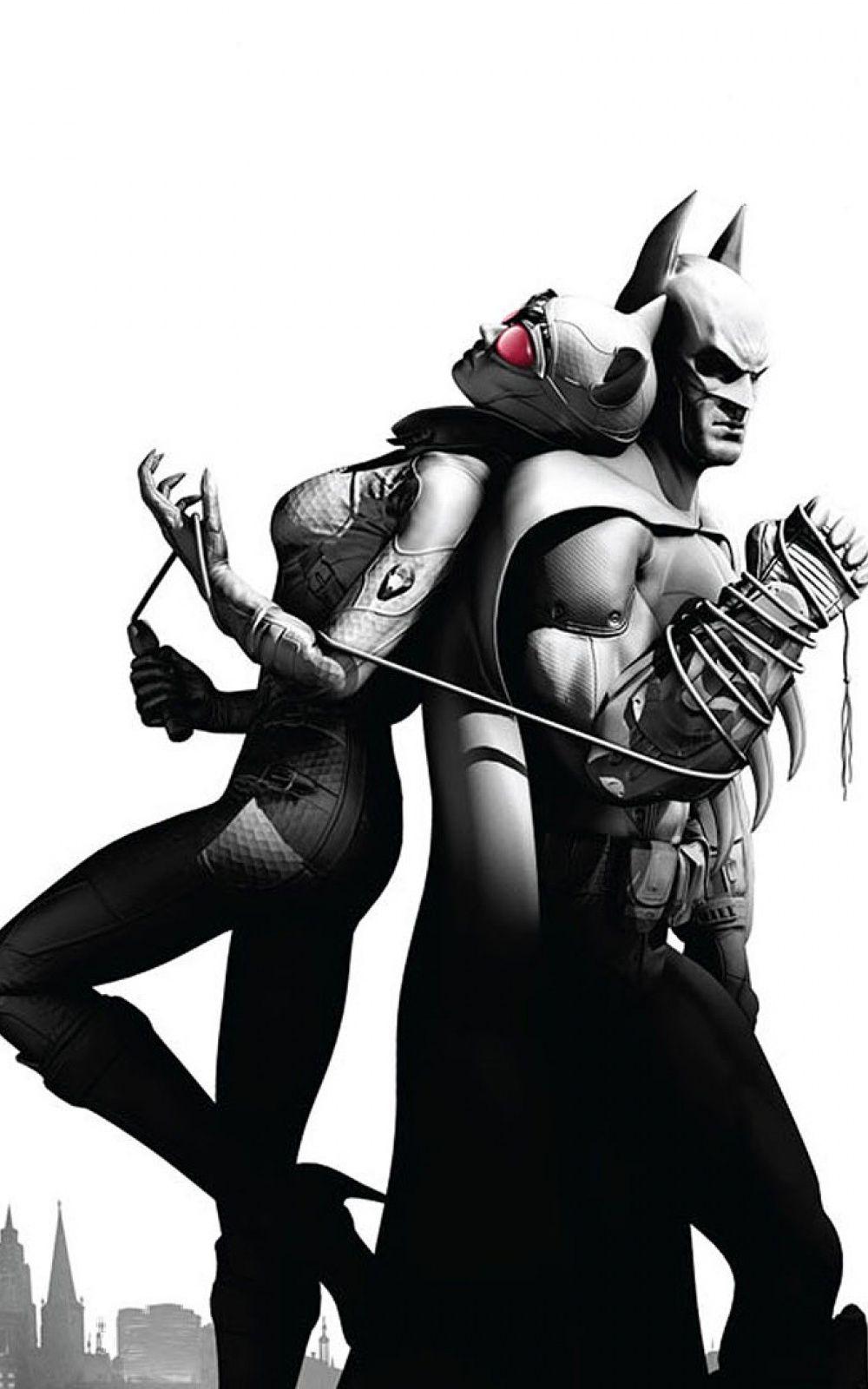 1000x1600 Batman Catwoman Illustration Android Wallpaper free download