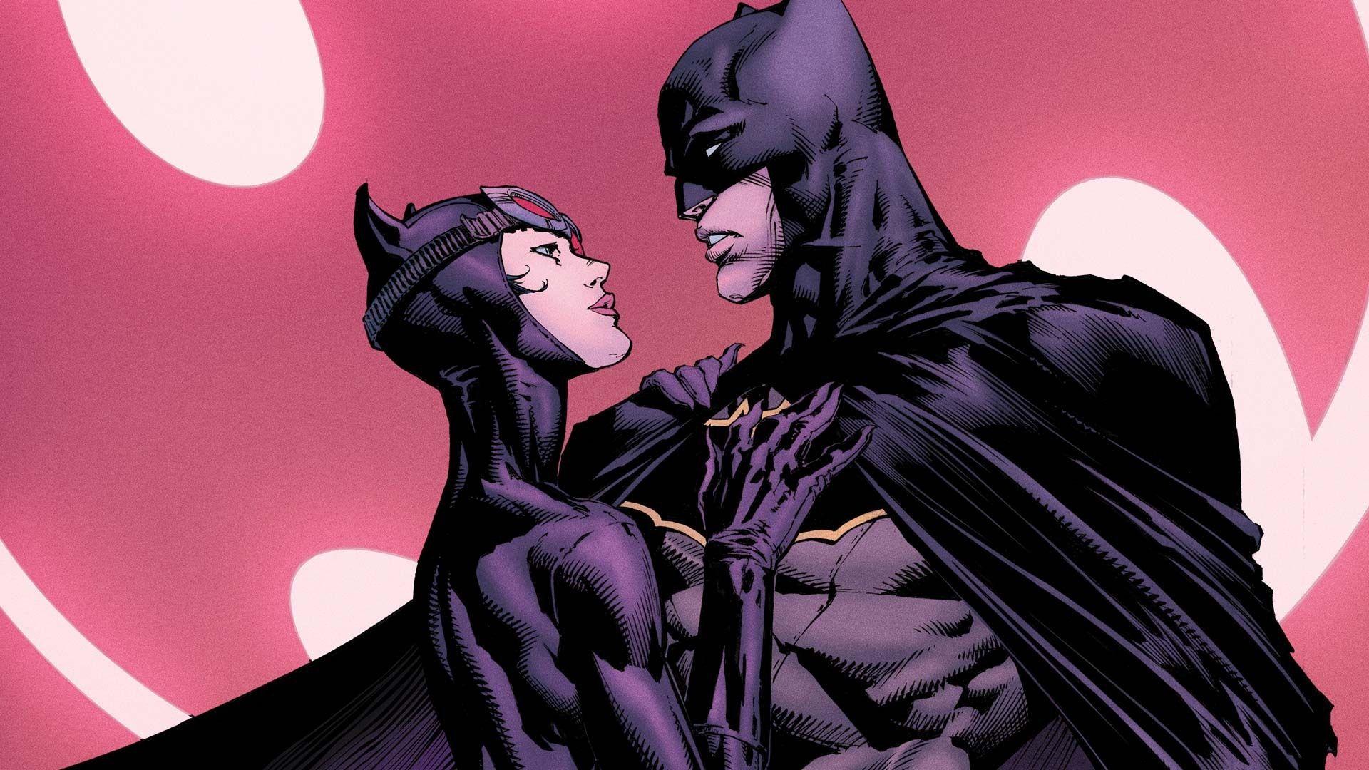 1920x1080 Wallpaper Batman and Catwoman, DC comics heroes 1920x1080 Full HD