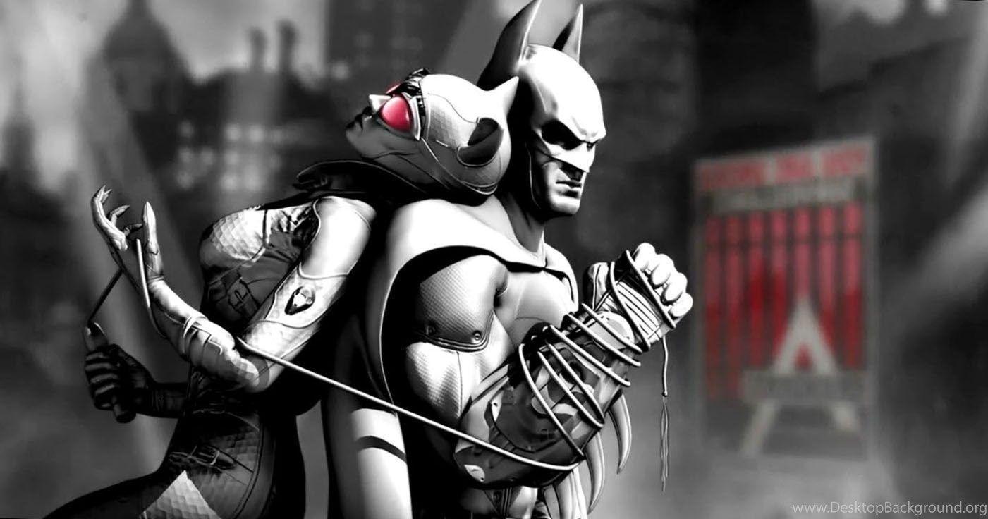 1401x736 Batman Arkham City Batman Catwoman Wallpaper HD Desktop Background