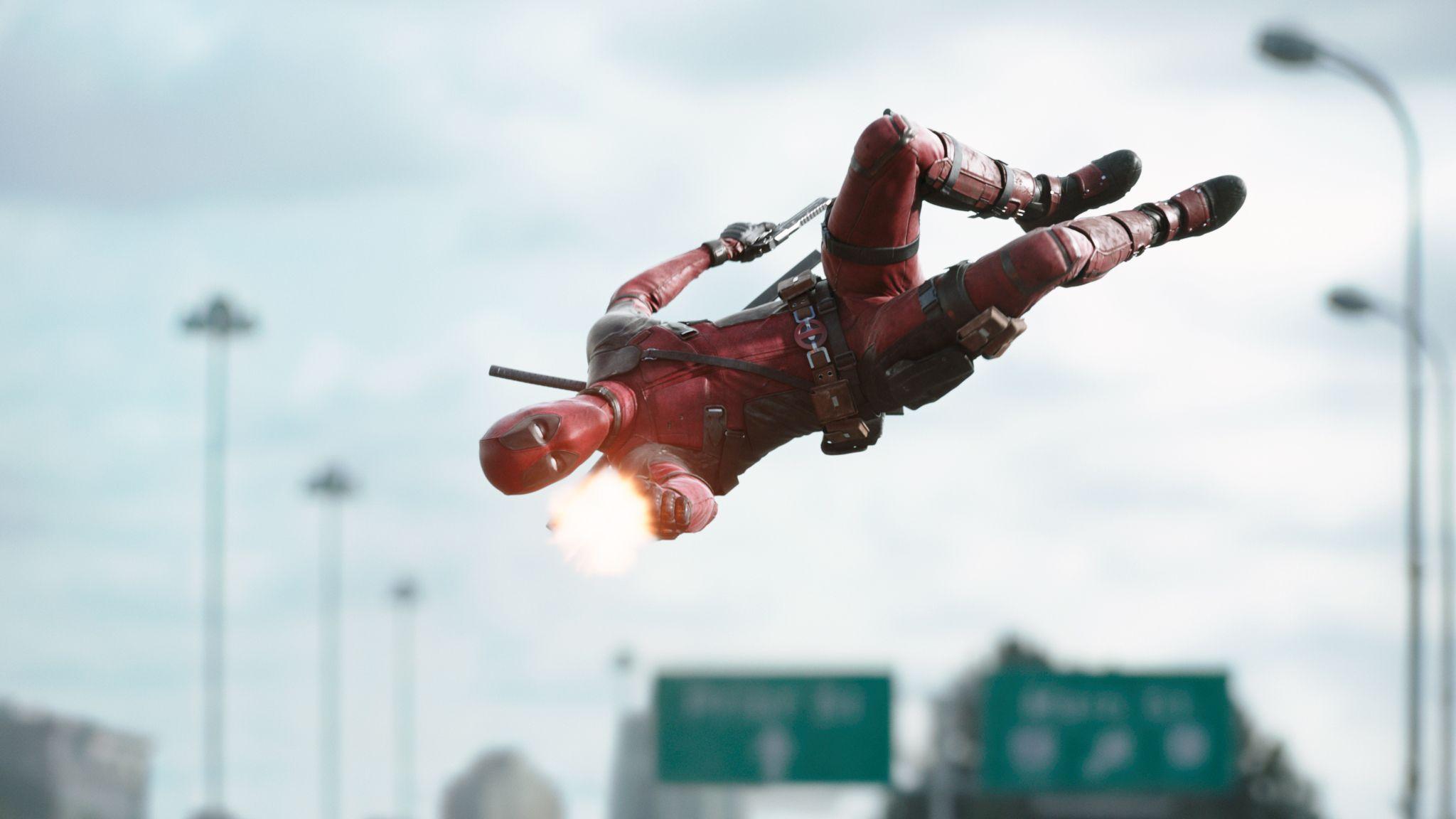 2048x1152 Deadpool shooting wallpaper 2018 in Deadpool