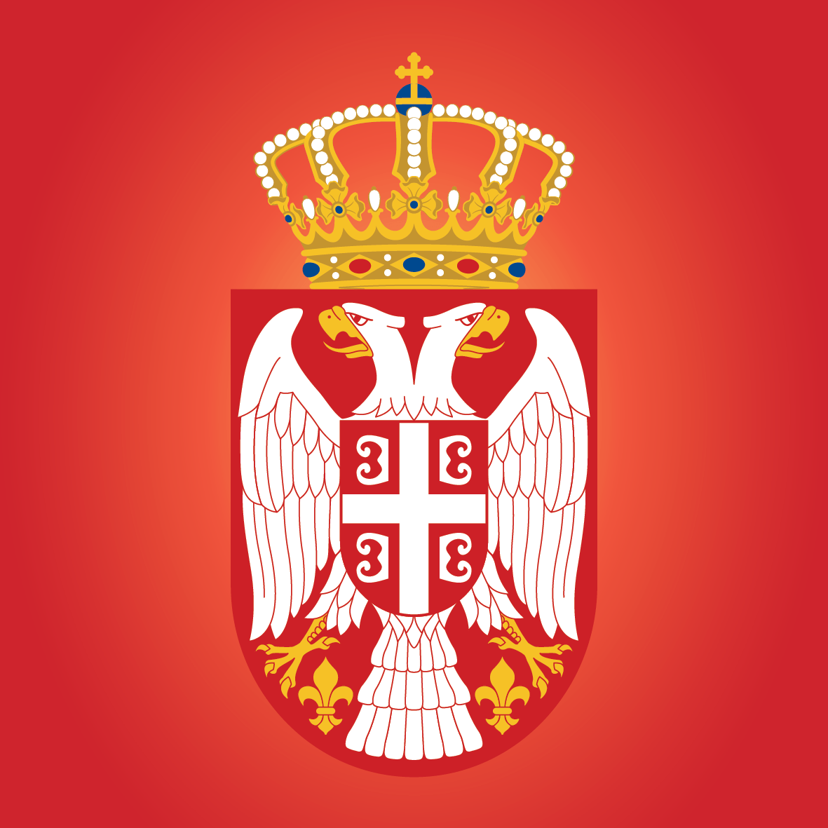 1181x1181 Zastava i grb Srbije Pozadine za desktop Wallpaper