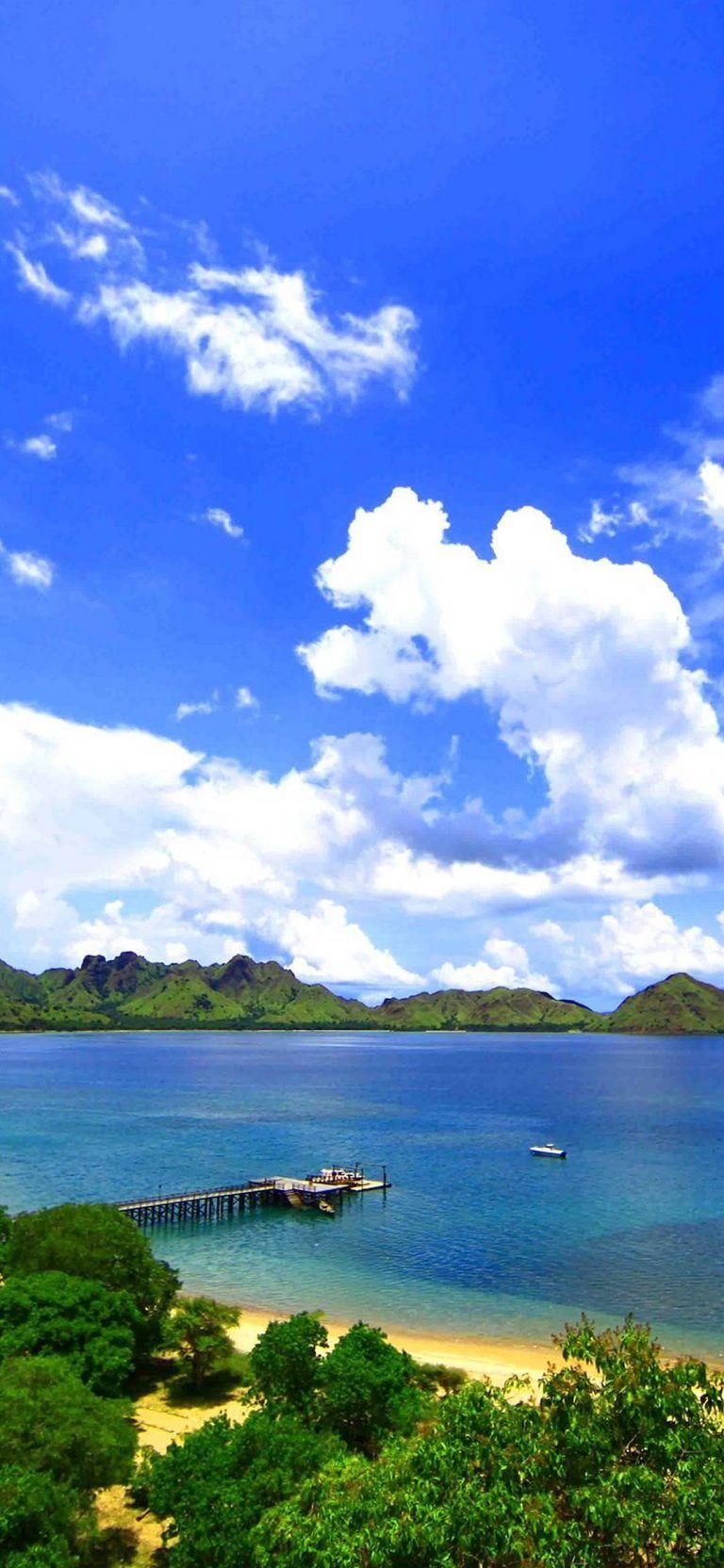 768x1664 Landscape Island Komodo Sea Ocean - [1080x2340]