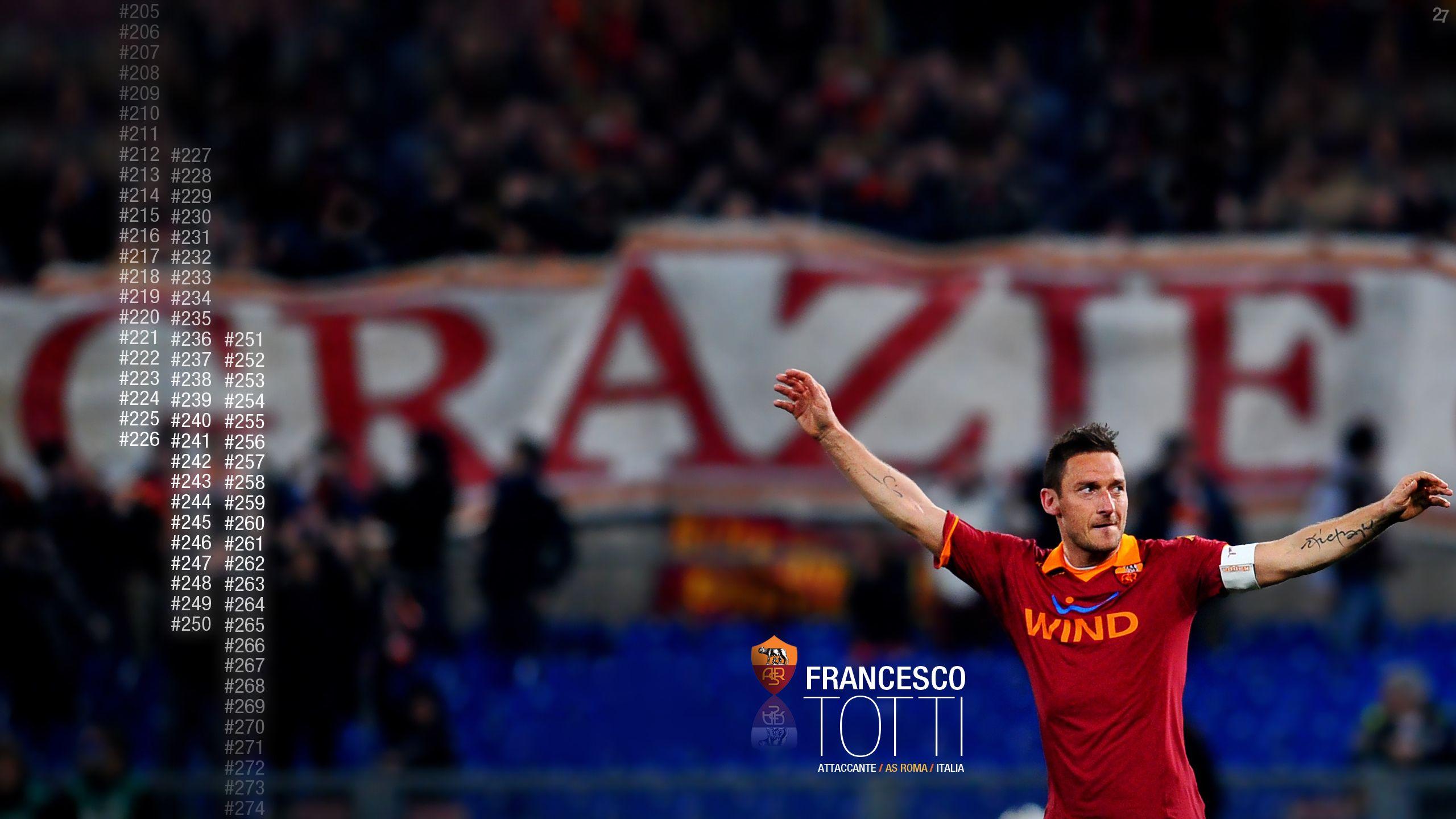 2560x1440 Francesco Totti Wallpaper