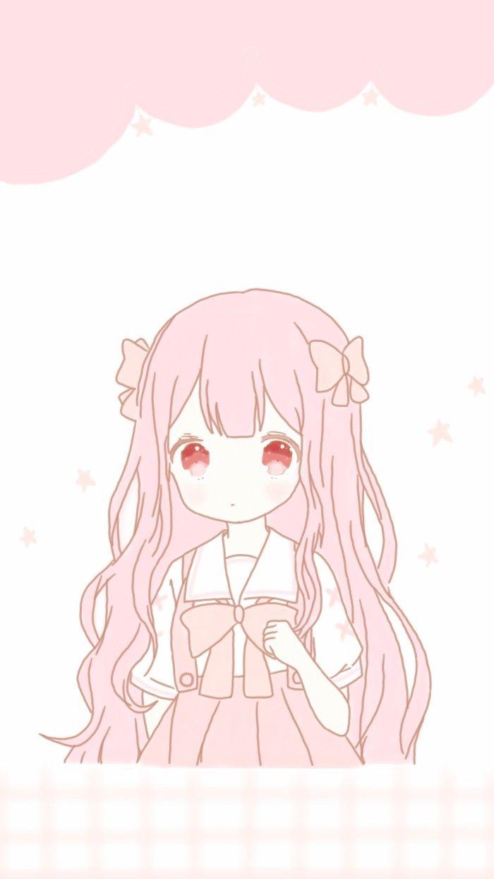 Cute Anime Girl Pink Wallpaper gambar ke 8