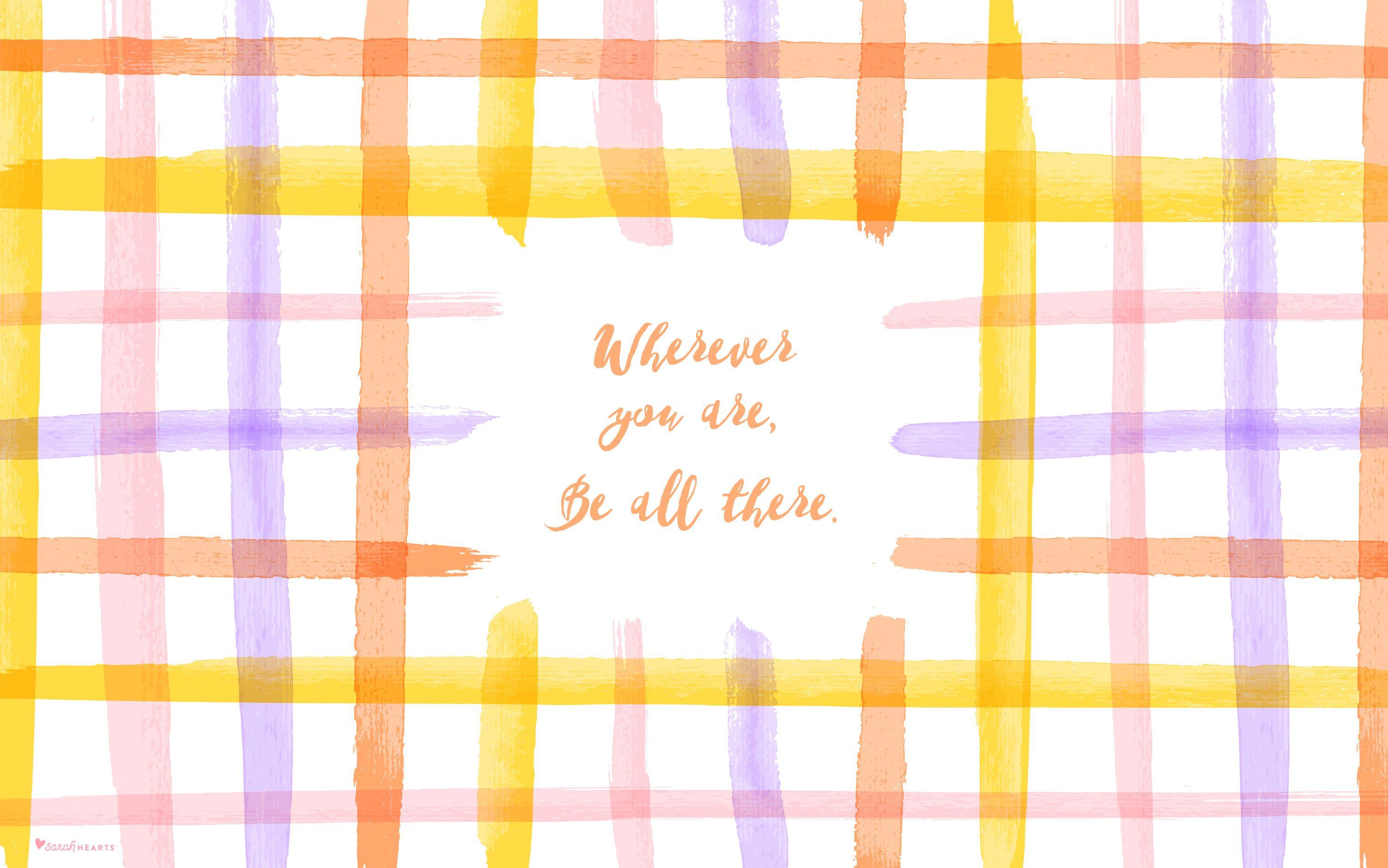 3001x1876 May 2018 Spring Plaid Calendar Wallpaper