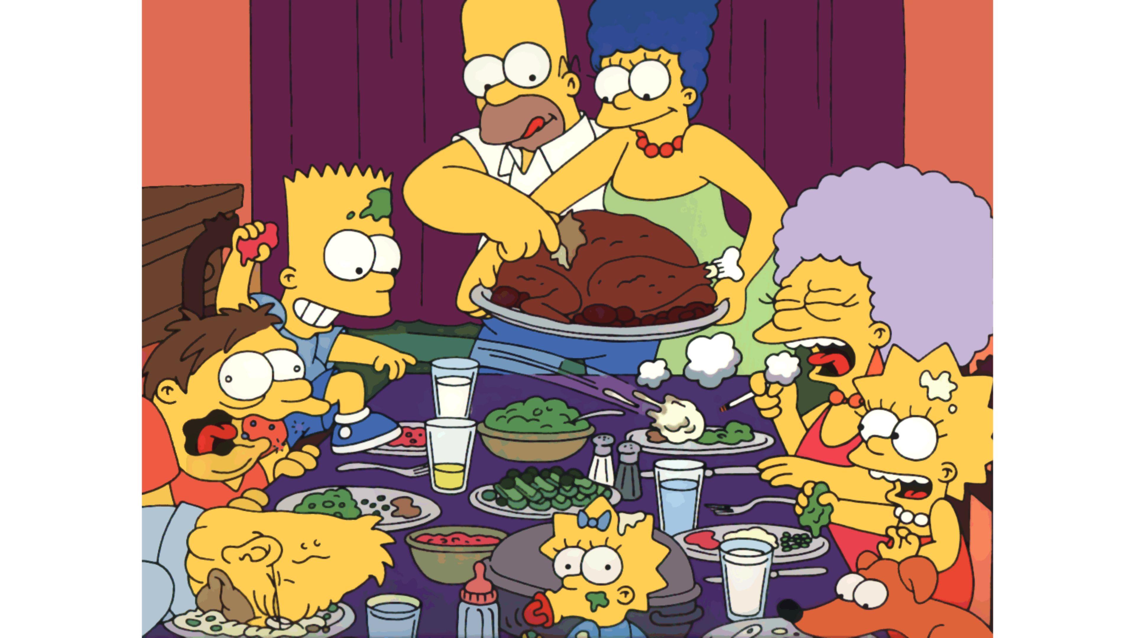 3840x2160 simpsons thanksgiving wallpaper simpsons thanksgiving