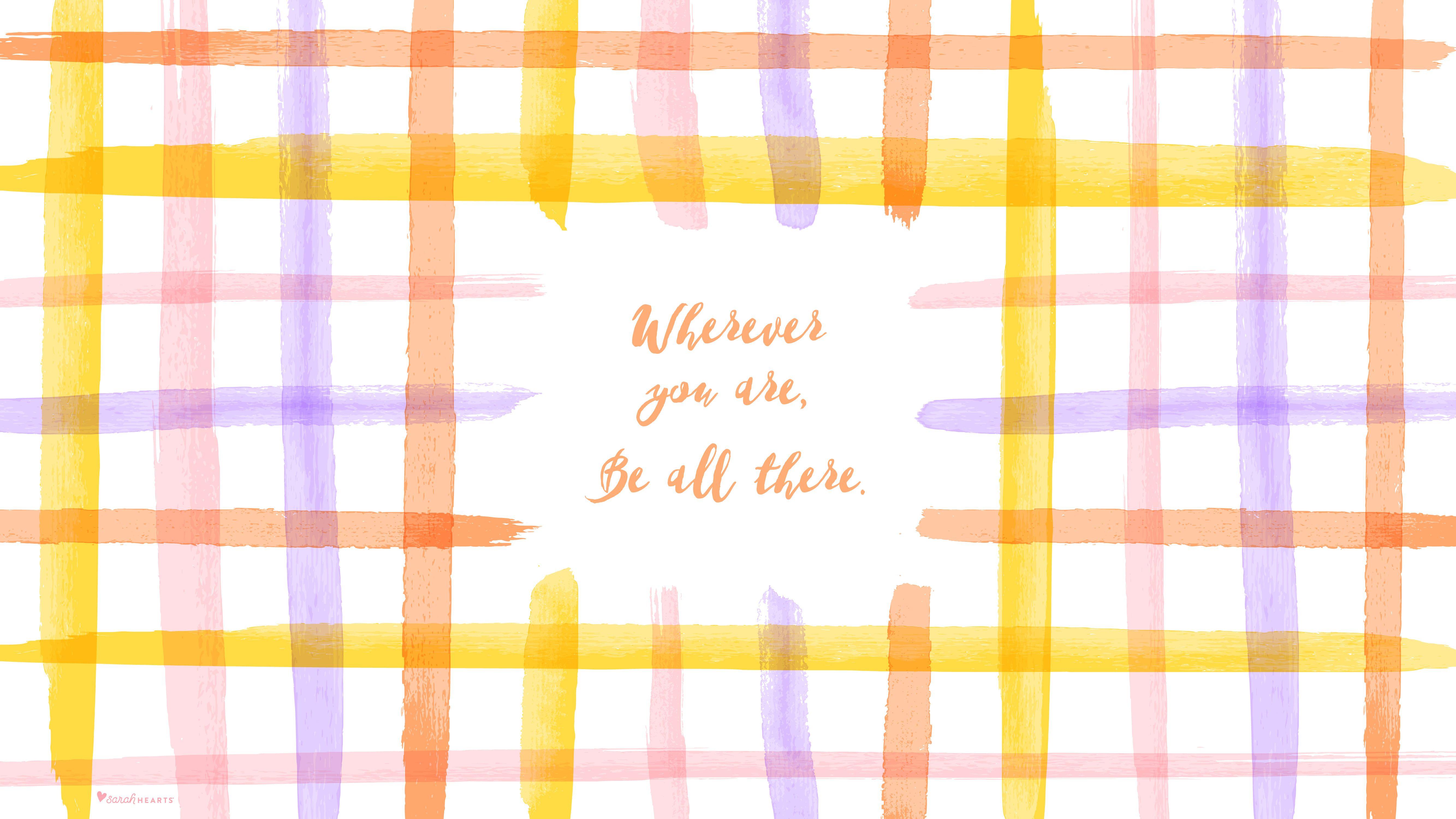 5334x3001 May 2018 Spring Plaid Calendar Wallpaper