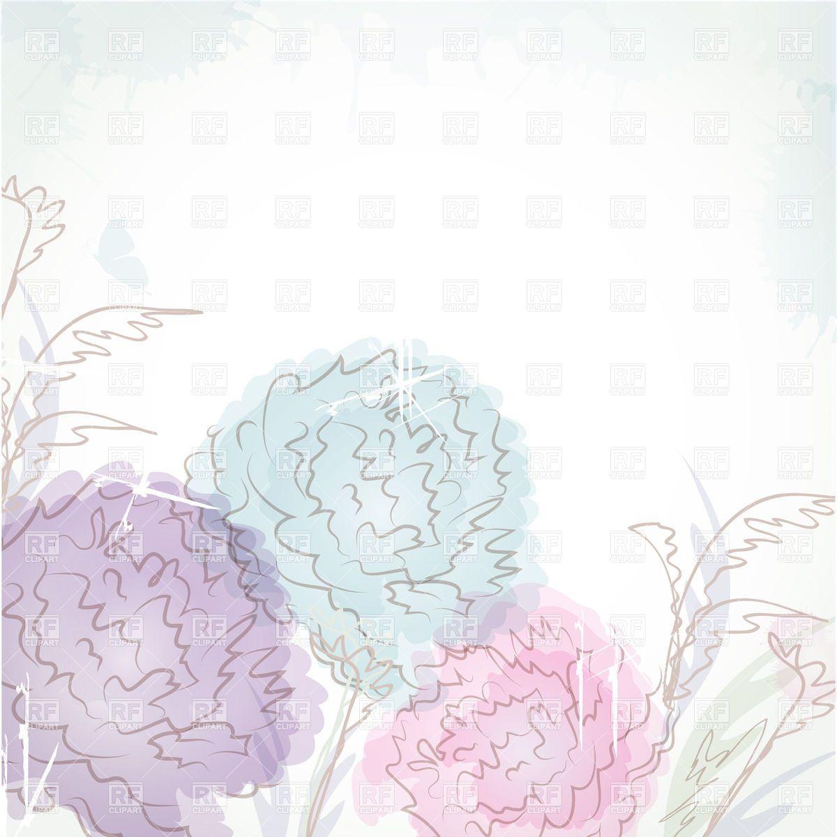 1200x1200 Free download Three pastel colored flowers and place for text