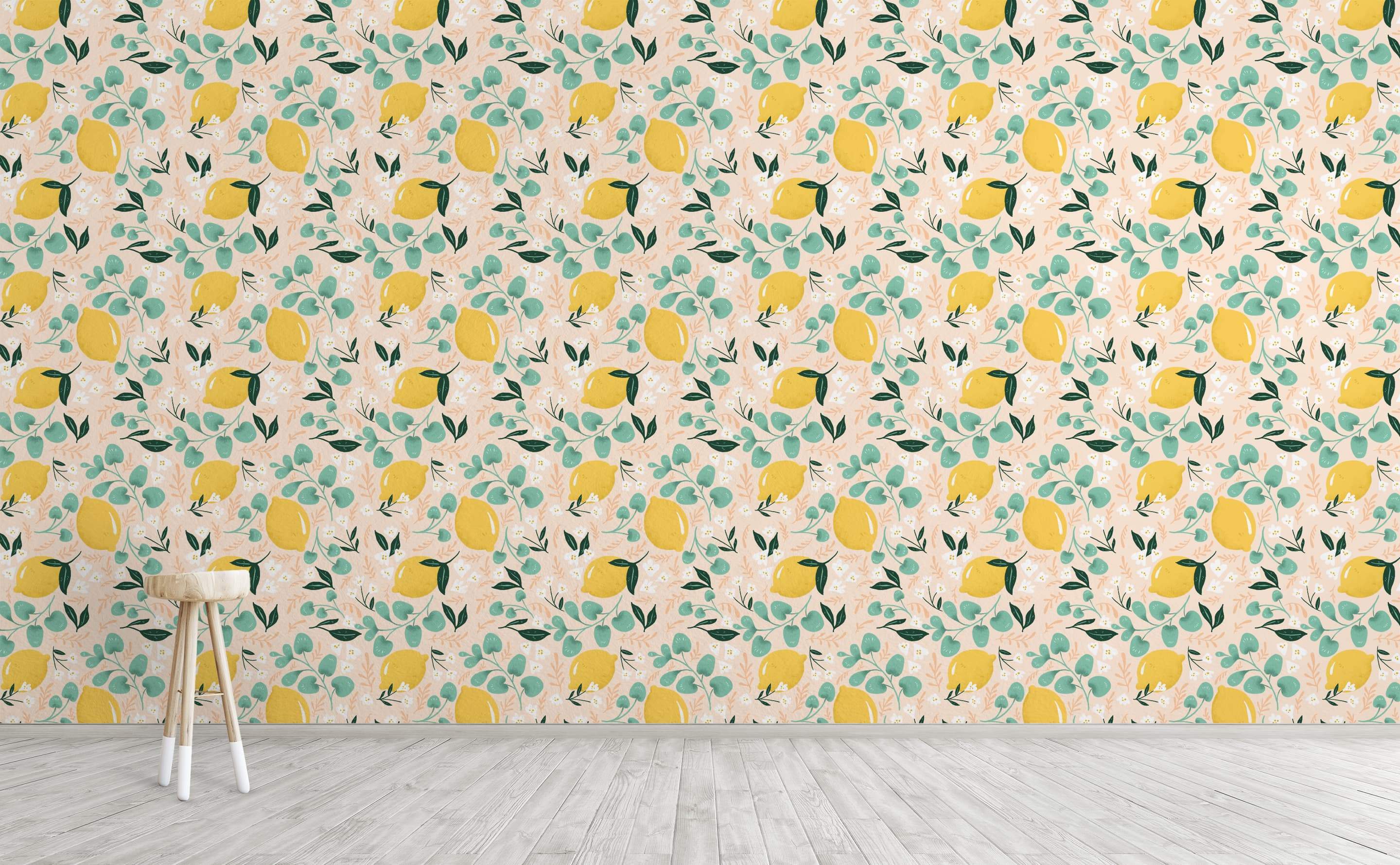 2880x1780 Lemons & Leaves Wallpaper for Walls