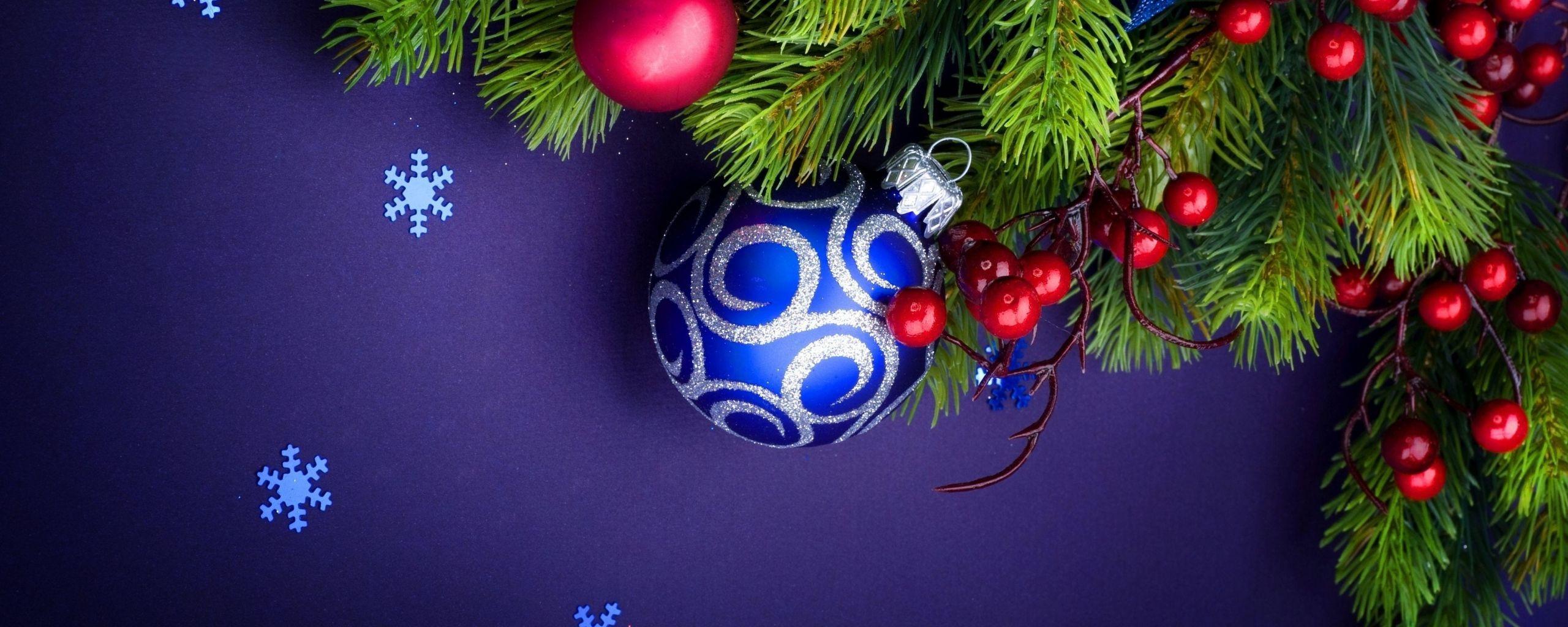 2560x1024 Christmas Screen Wallpaper