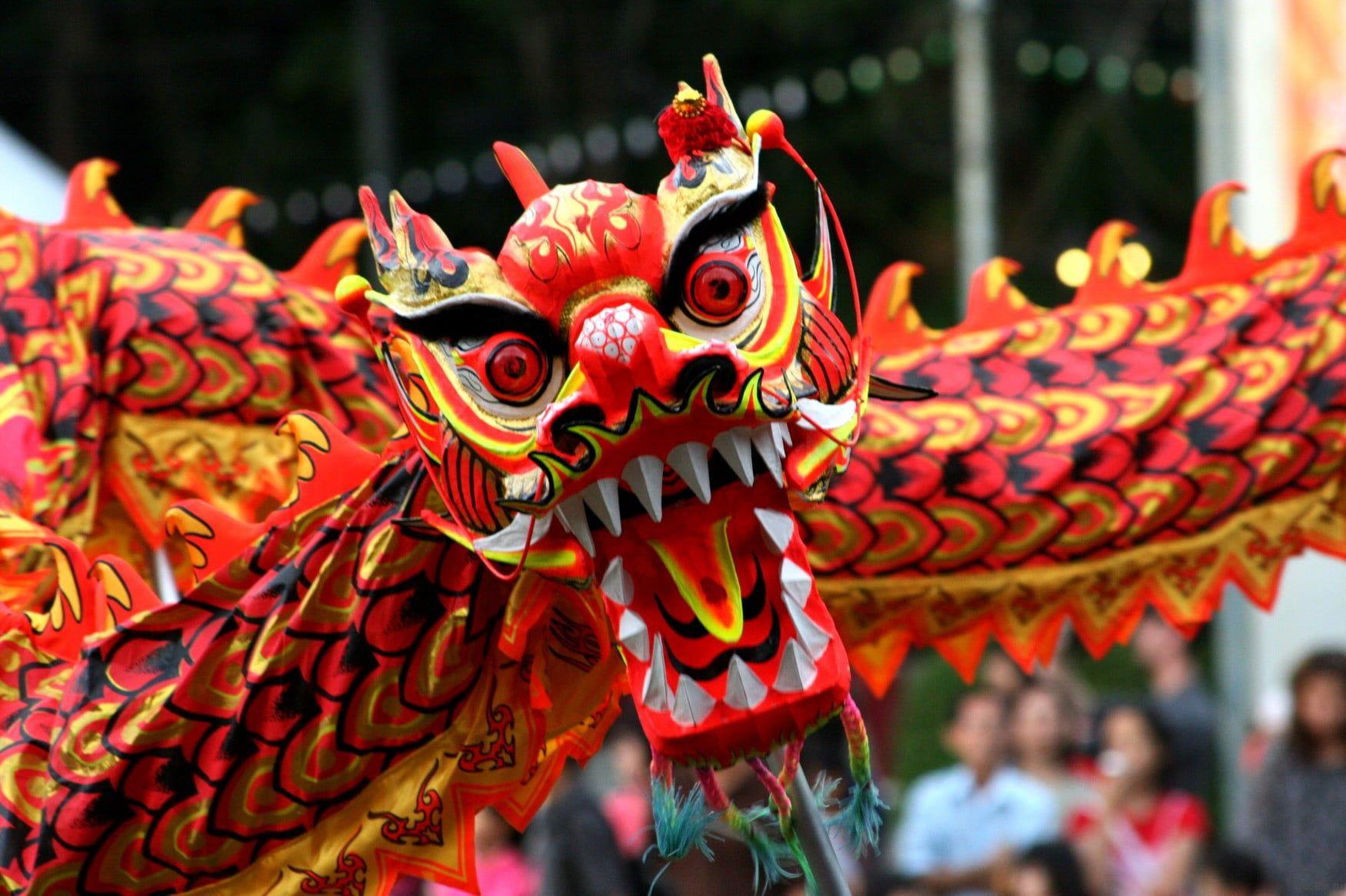 1750x1166 People doing dragon dance HD wallpaper