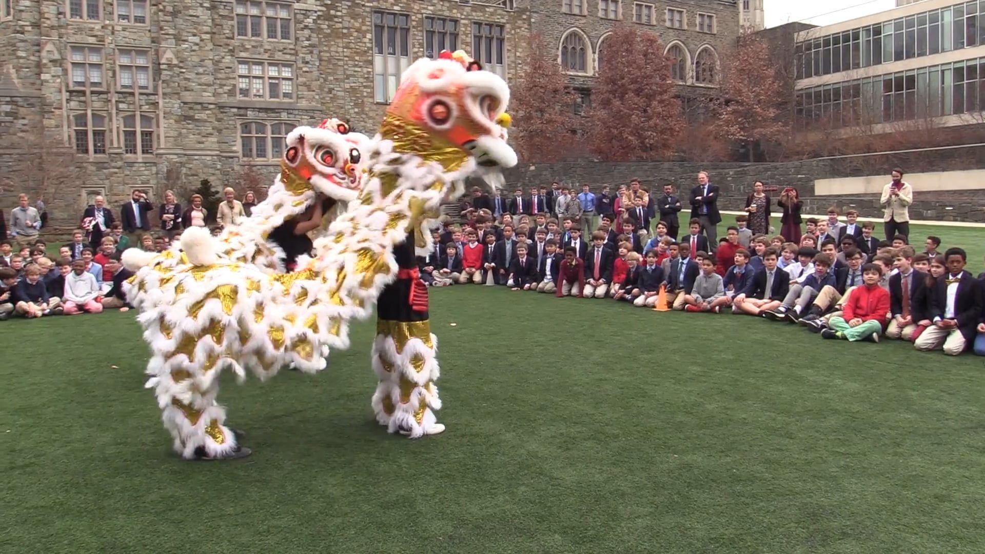 1920x1080 Chinese Lion Dance At Sta Dance Wallpaper