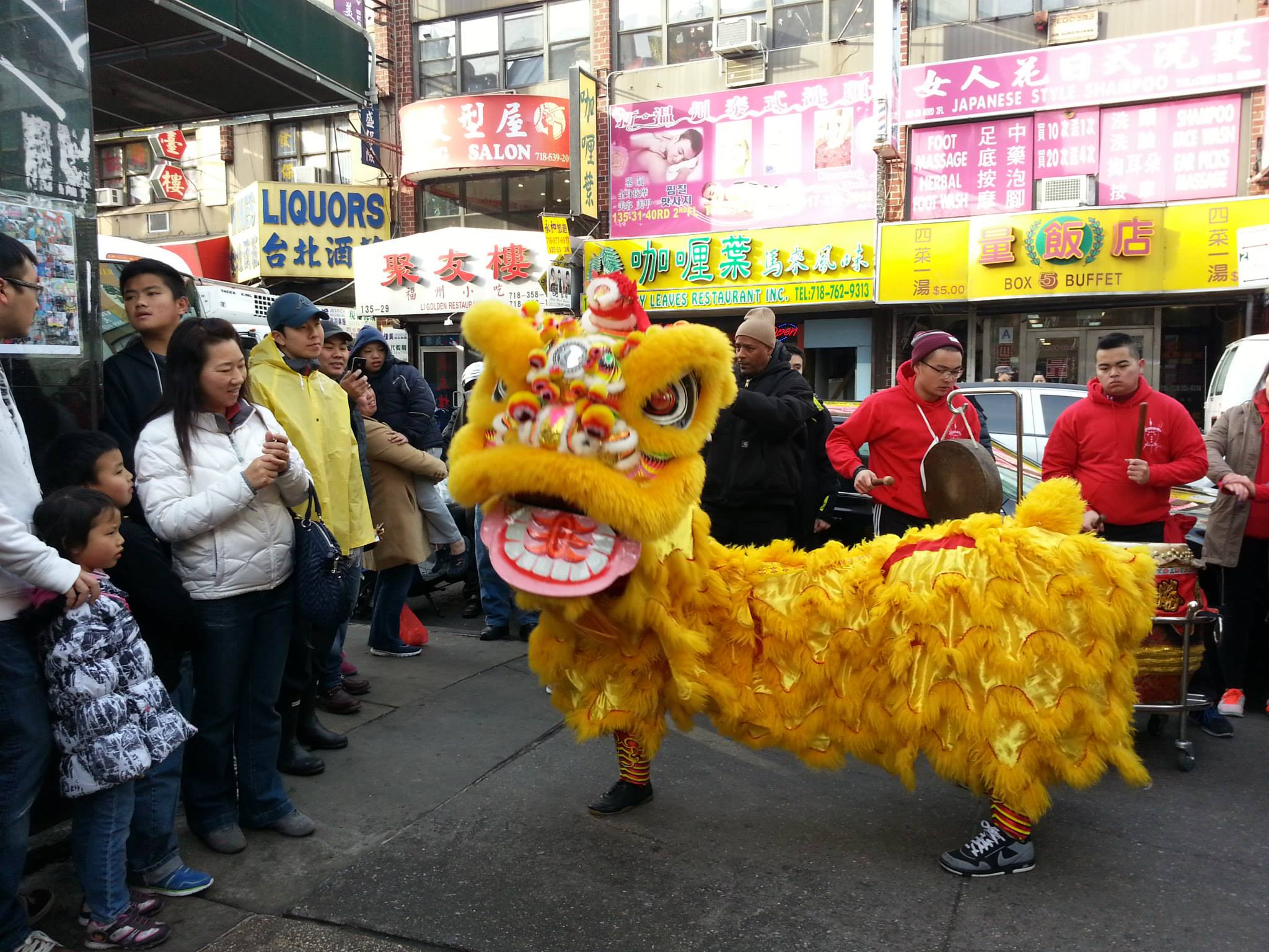 2048x1536 Flushing Lion Dance New Year, Download Wallpaper