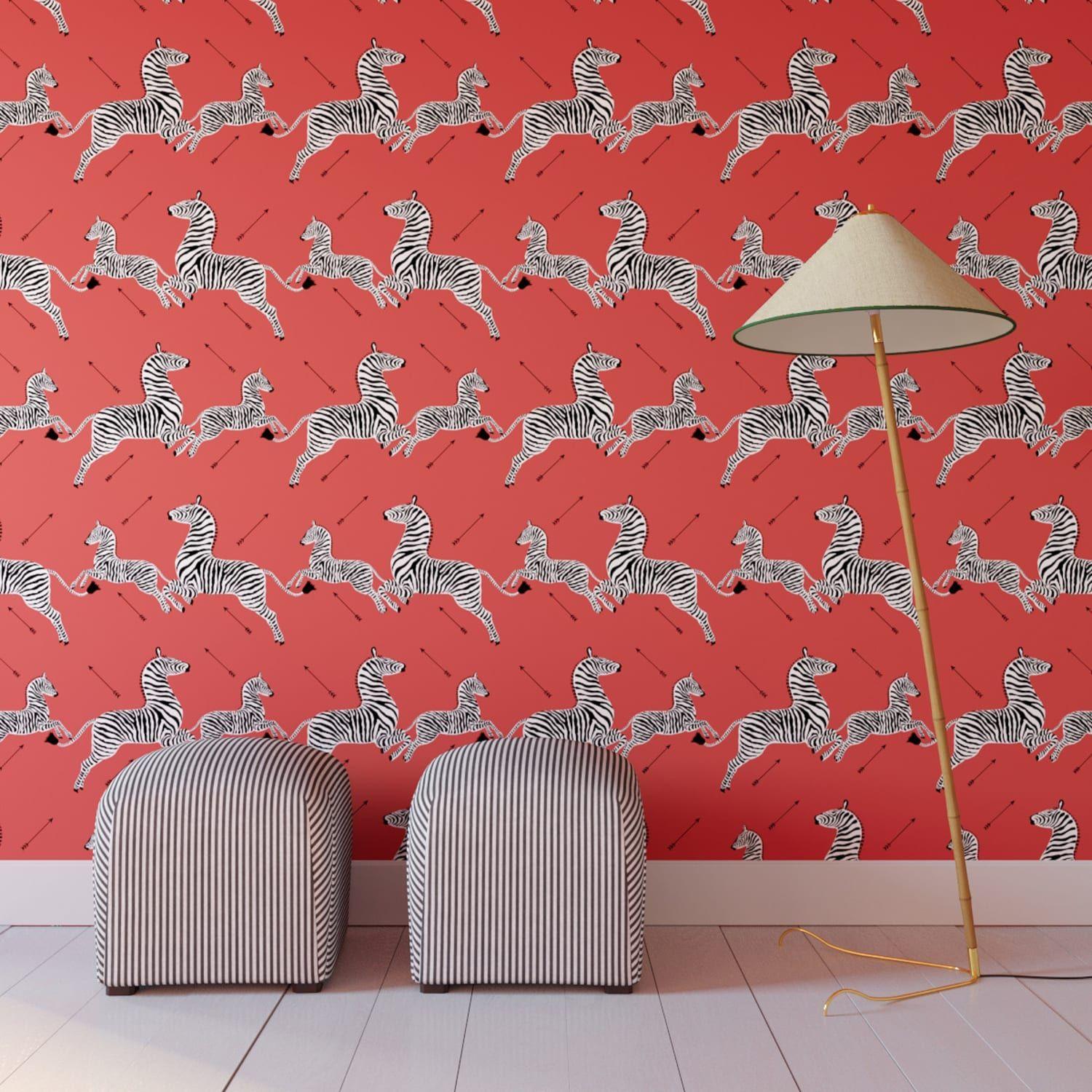 1500x1500 Royal Tenenbaums Zebra Wallpaper Peel And Stick Scalamandre The Inside