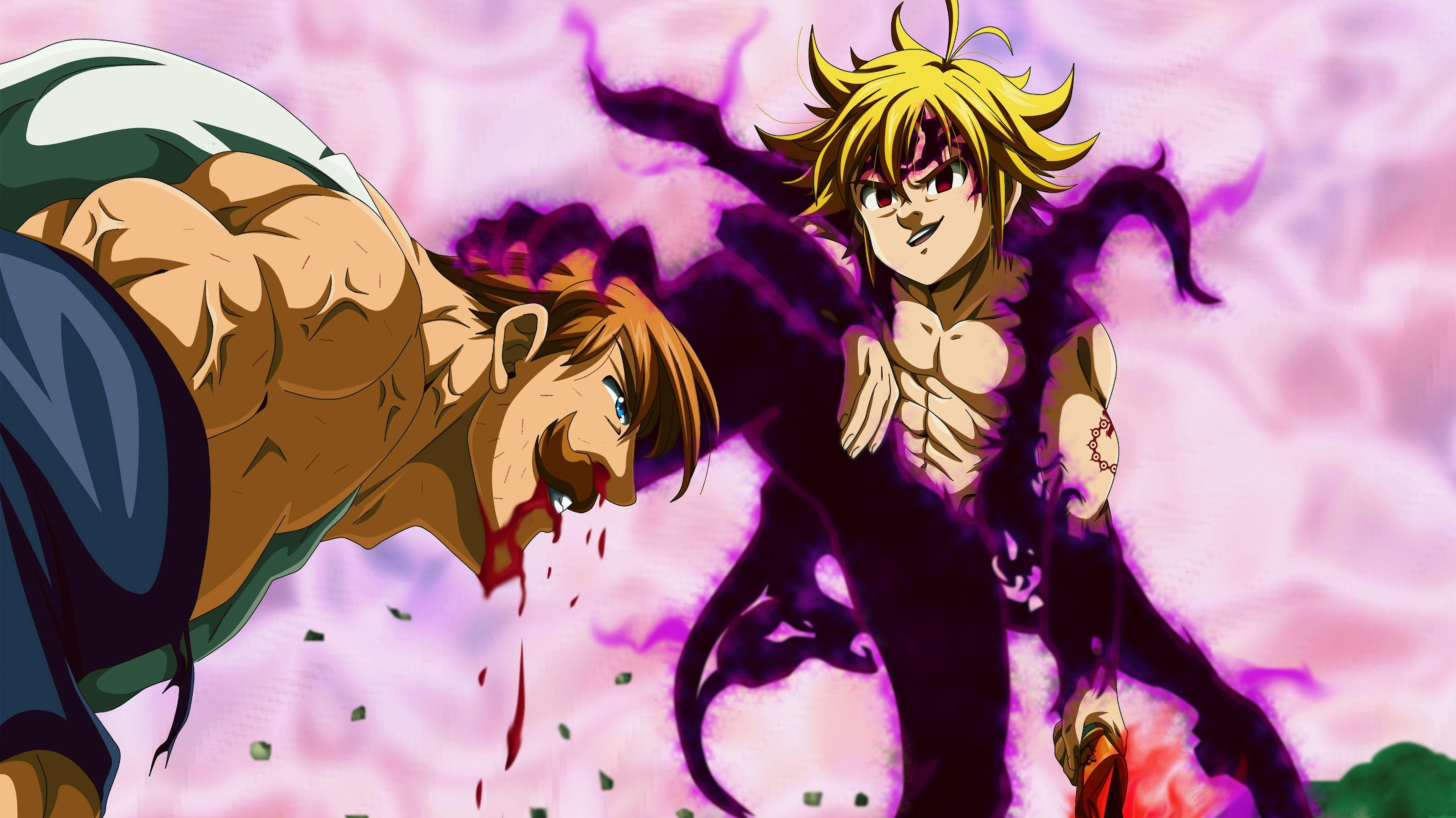 3840x2160 The Seven Deadly Sins, Meliodas, Anime, Escanor Wallpaper