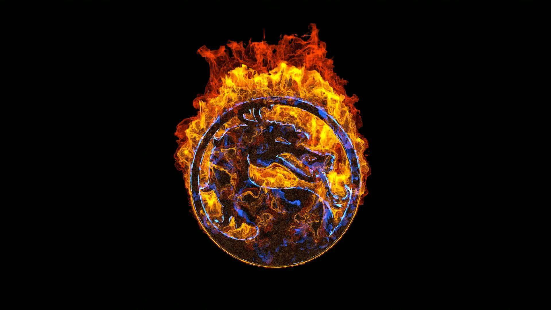 1920x1080 Mortal Combat Fire Logo Live Wallpaper Free