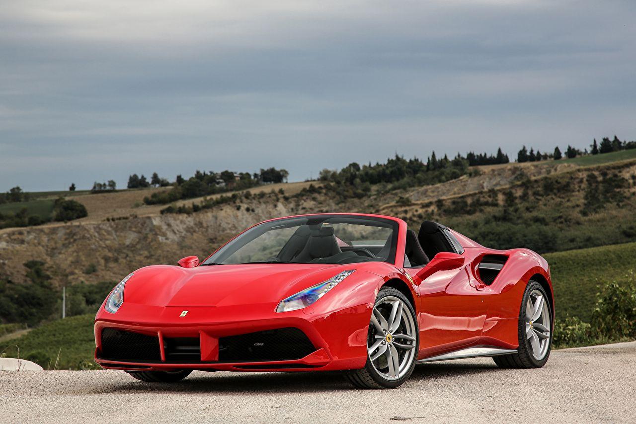 1280x853 Wallpaper Ferrari 488 Spider Cabriolet Red Cars