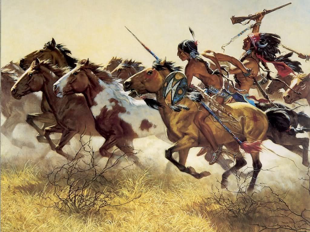 1024x768 Indian Warriors Frank Mccarthy. Amerika'nın Gerçek Sahibi