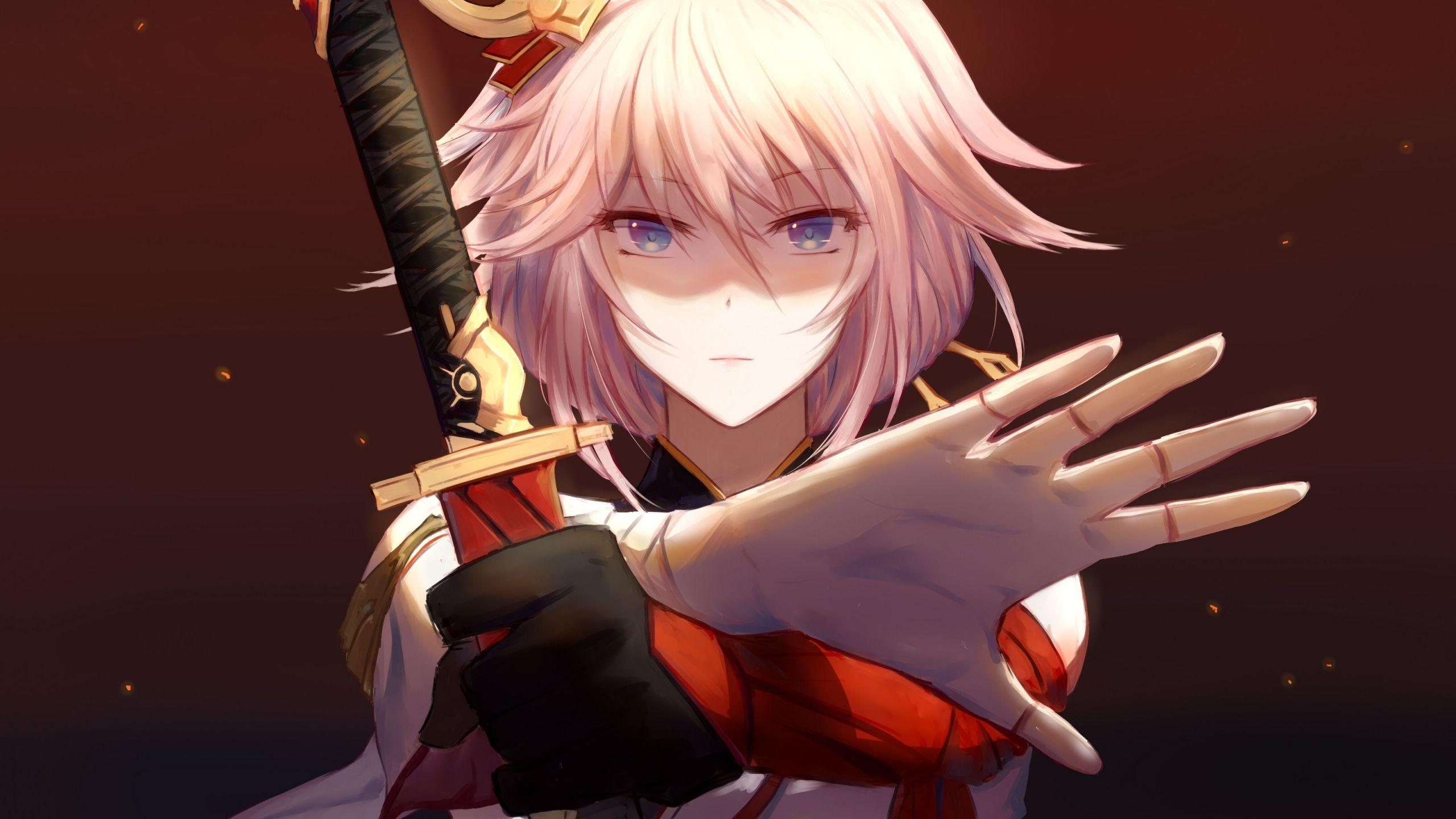 2560x1440 Download 2560x1440 wallpaper yae sakura, short hair, anime girl