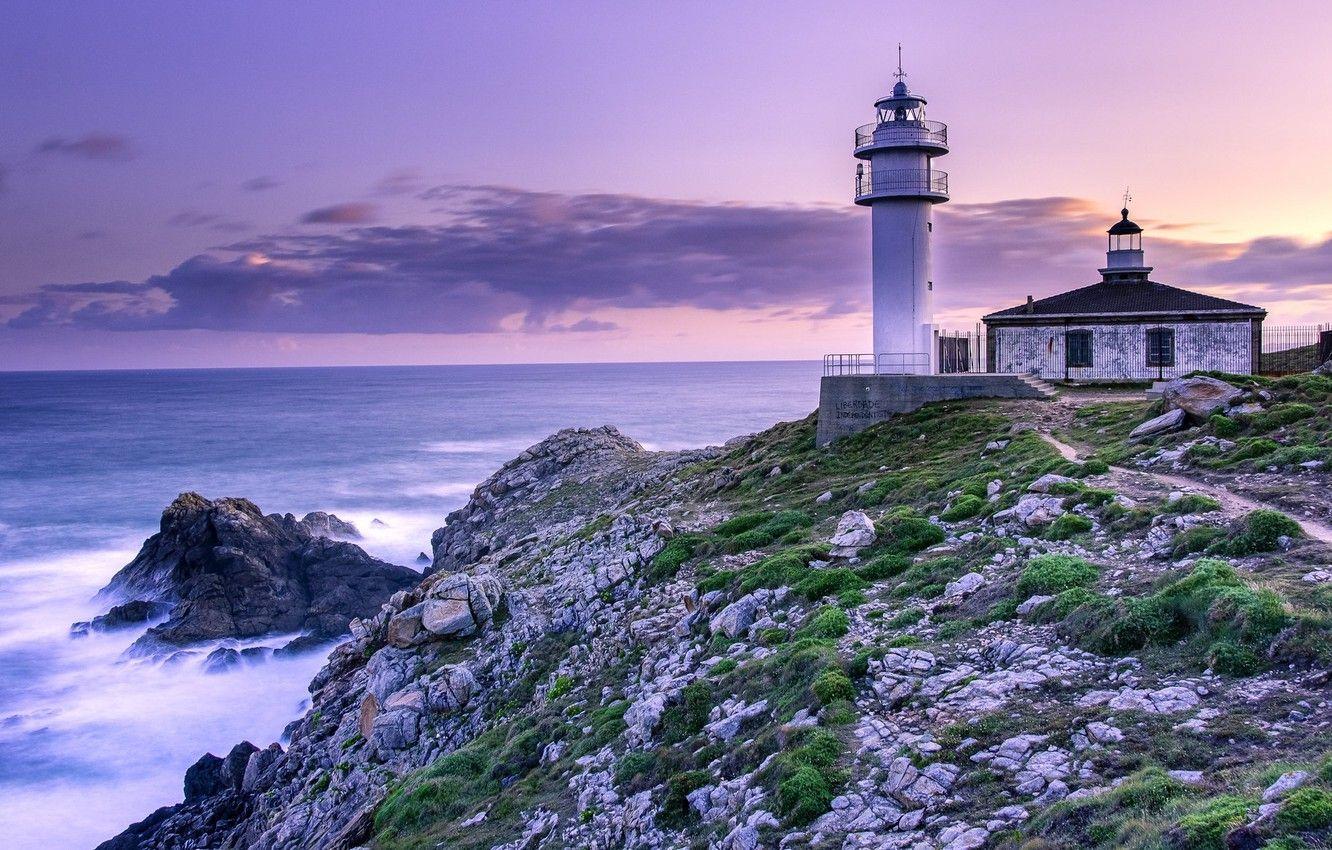 1332x850 Wallpaper coast, lighthouse, Spain, Galicia image for desktop