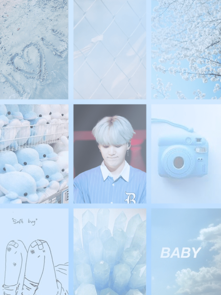 blue aesthetic // BTS JIN © fansite *watermarked*