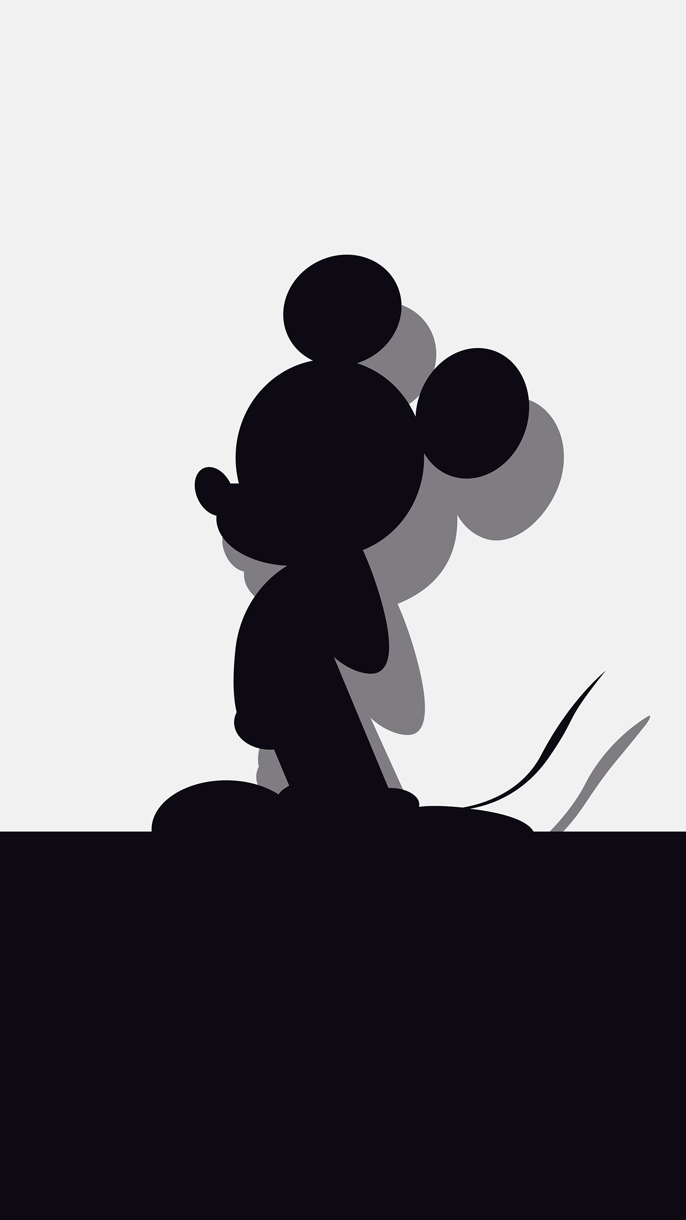 1400x2489 Mickey Mouse Silhouette hình nền
