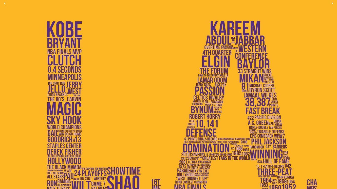 1366x768 Download wallpaper 1366x768 basketball, nba, names, los angeles
