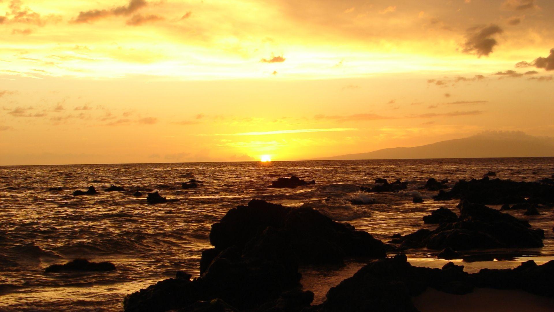 1920x1080 Free download Maui sunset beach I Desktop and mobile wallpaper
