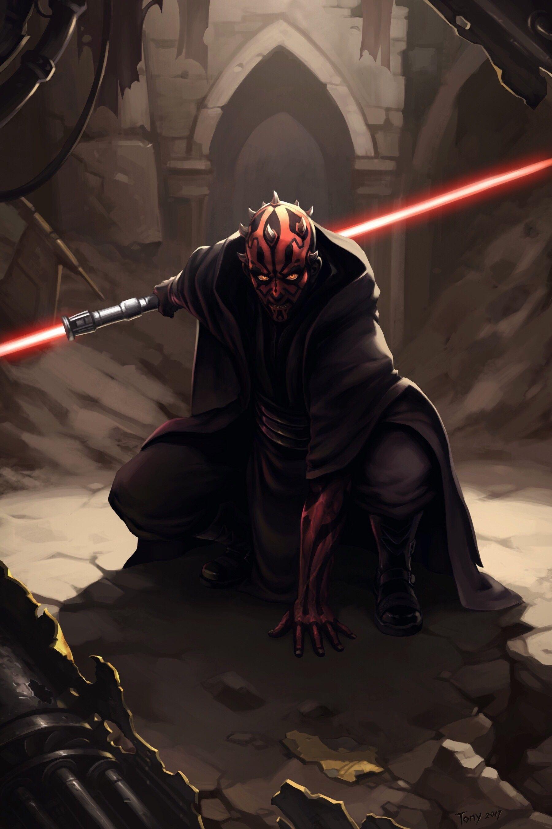 1800x2700 Darth Maul, Lu Tao. Star wars image