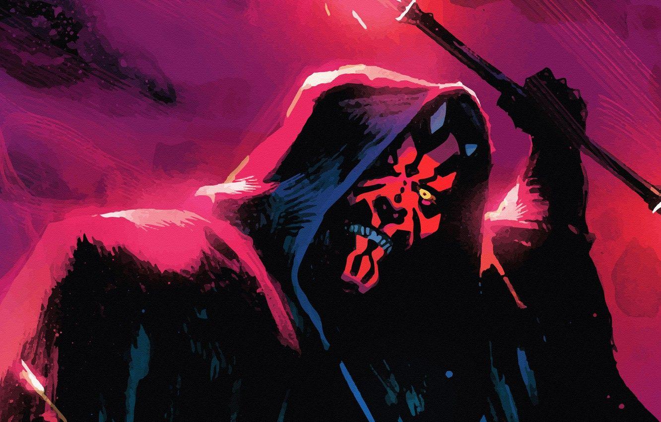 1332x850 Wallpaper figure, Star Wars, art, Darth Maul, Star wars, art